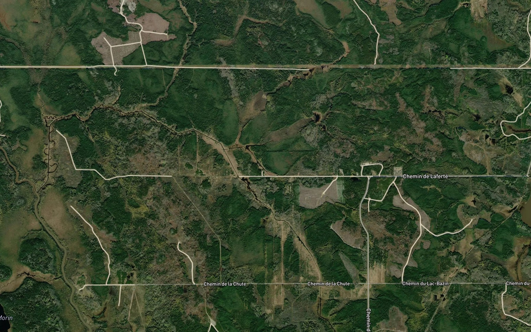 Satellite map of the Cours d'eau du Cinquieme Rang