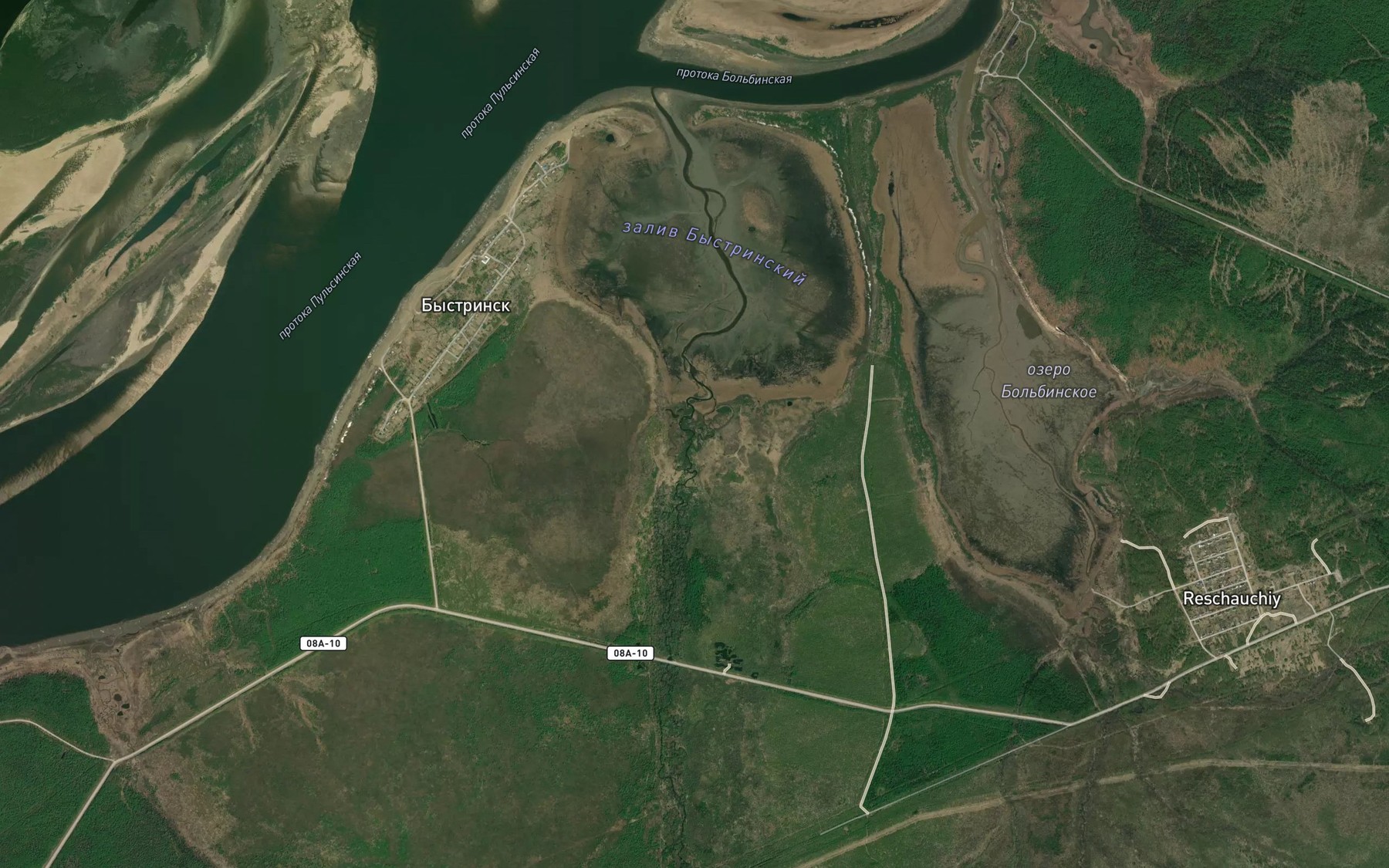 Satellite map of the Bystraya
