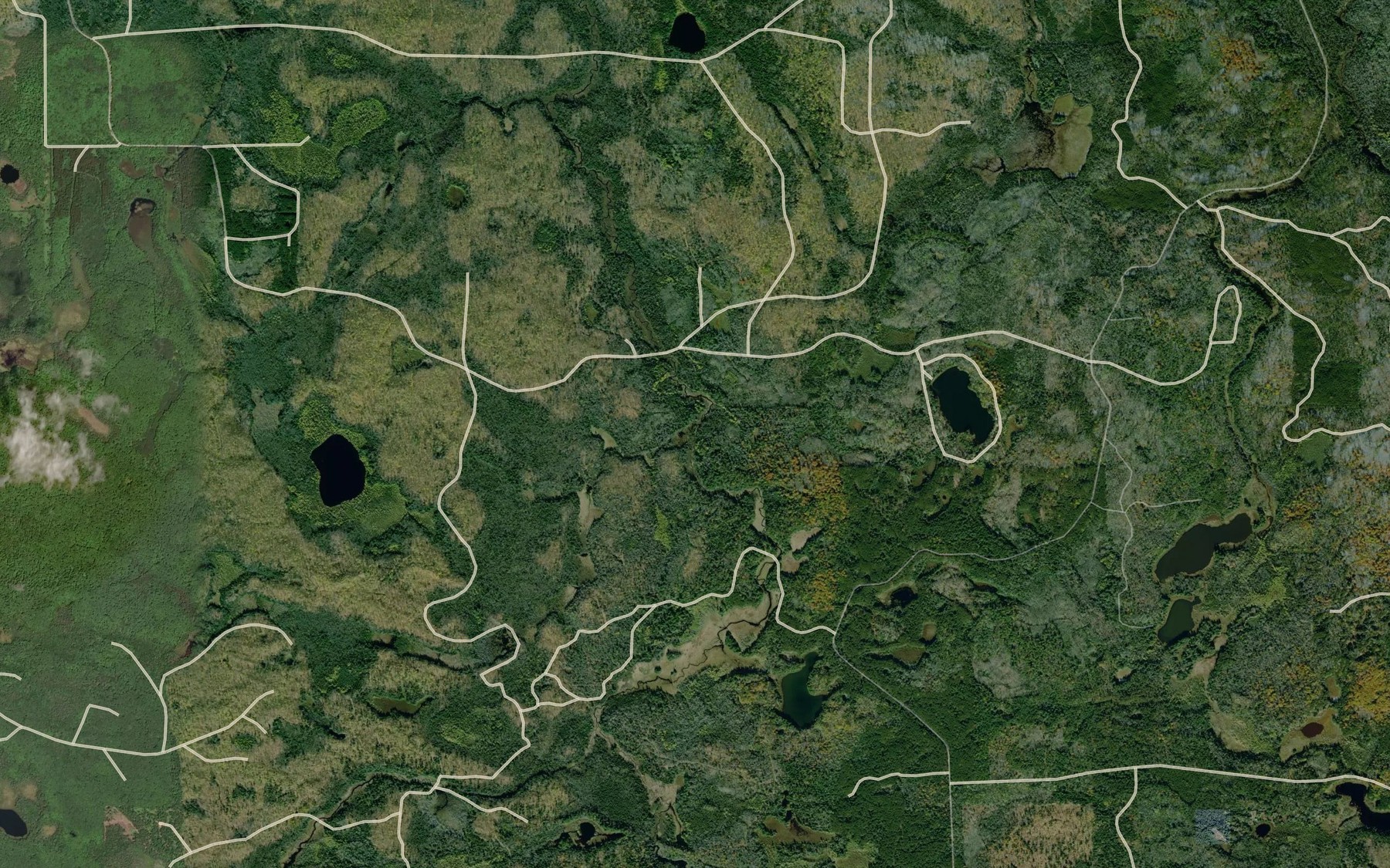 Satellite map of the Antoine Creek