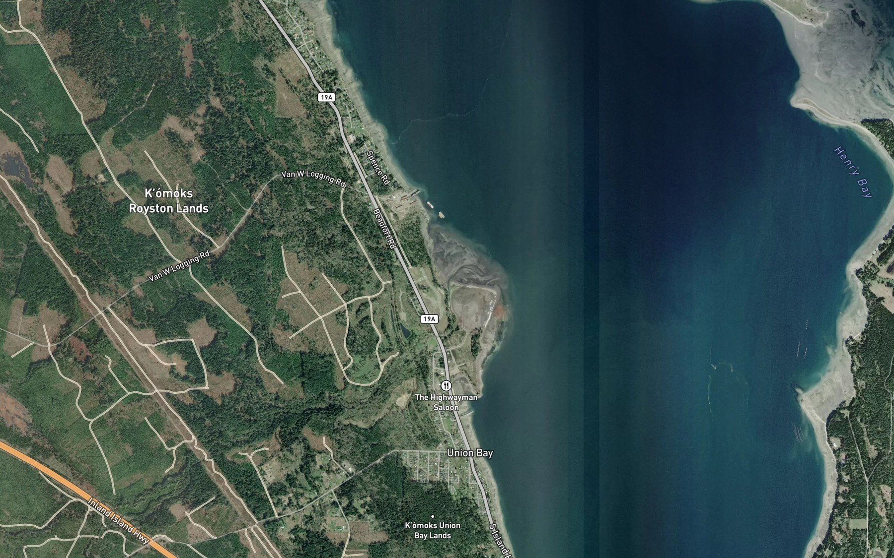 Satellite map of the Hart Creek