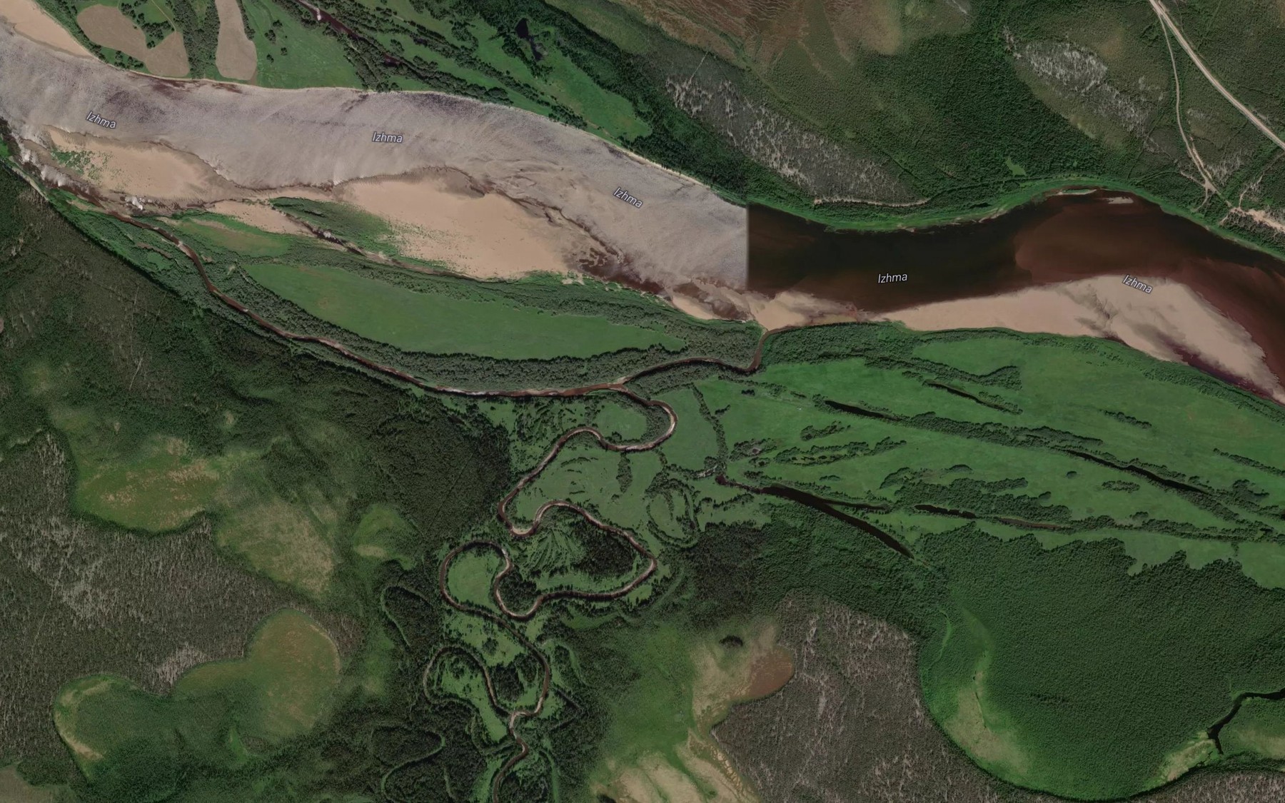 Satellite map of the Niayu