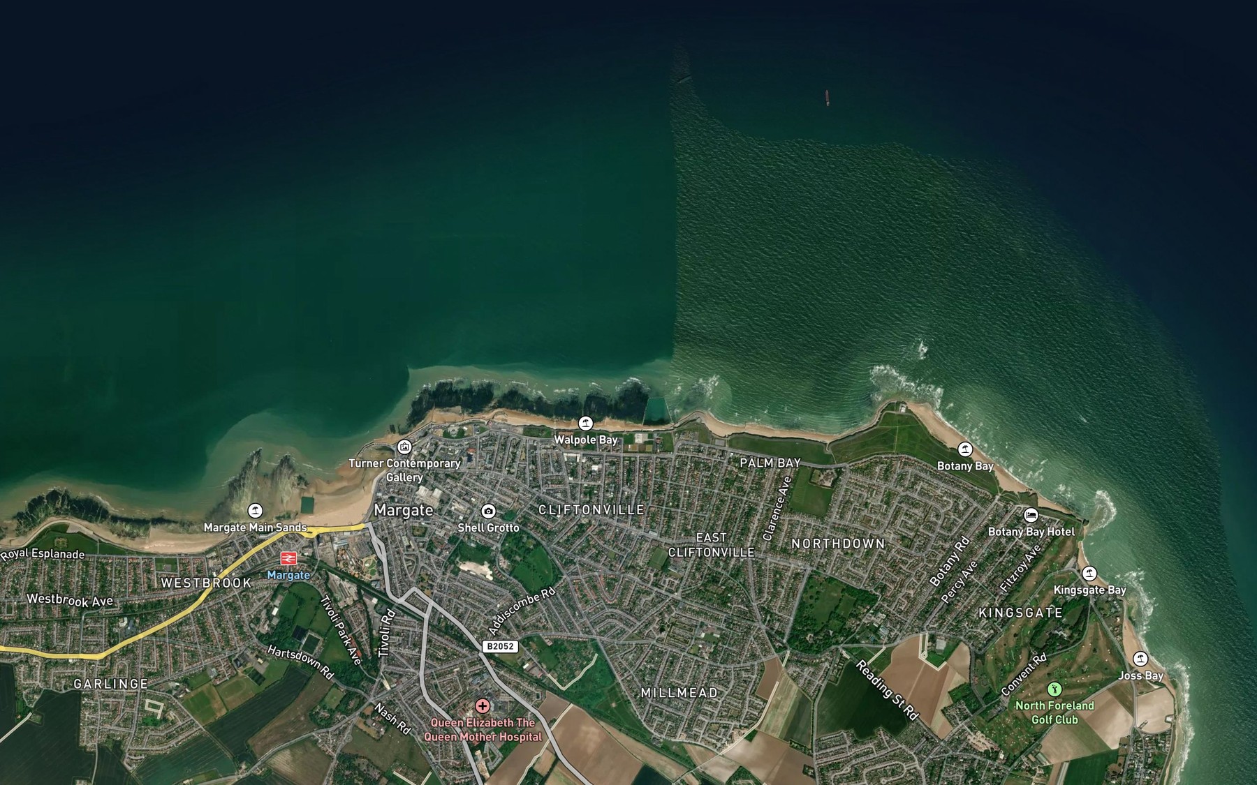 Satellite map of the Walpole Bay