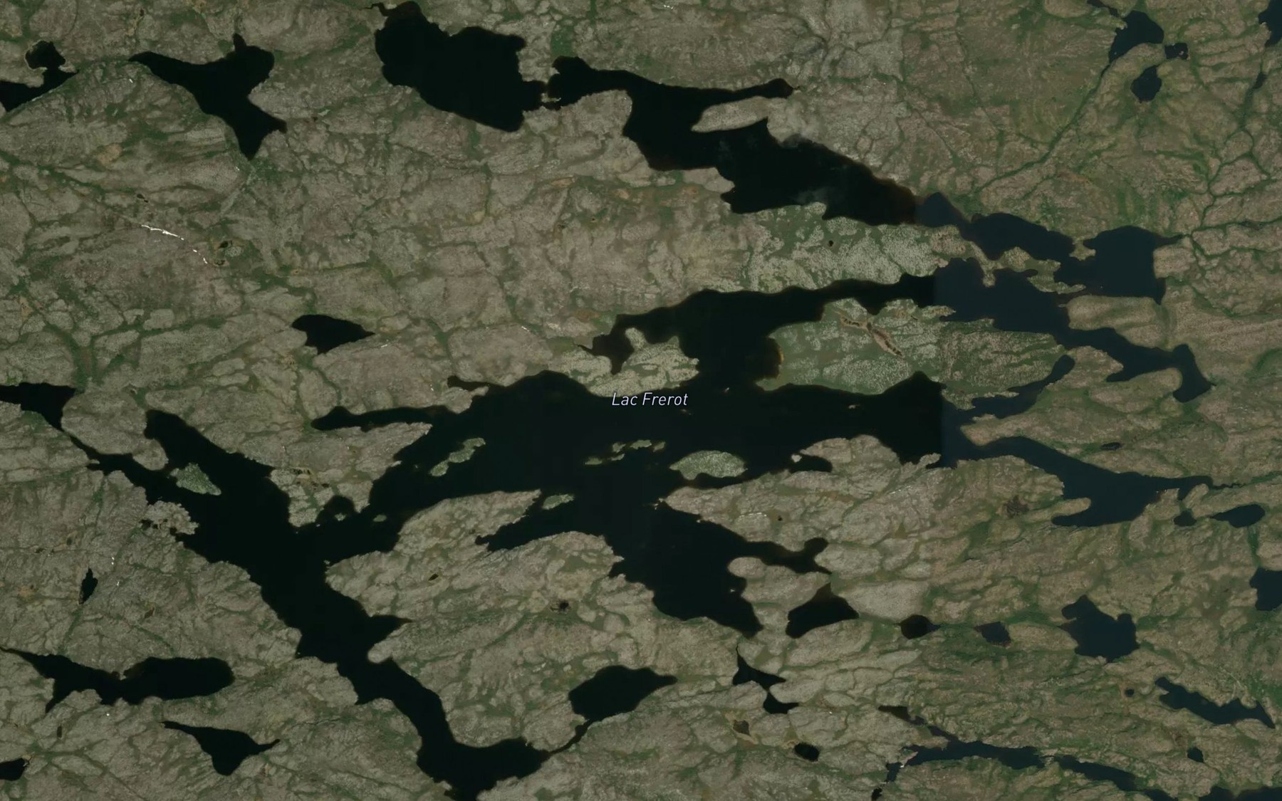 Satellite map of the Lac Frerot