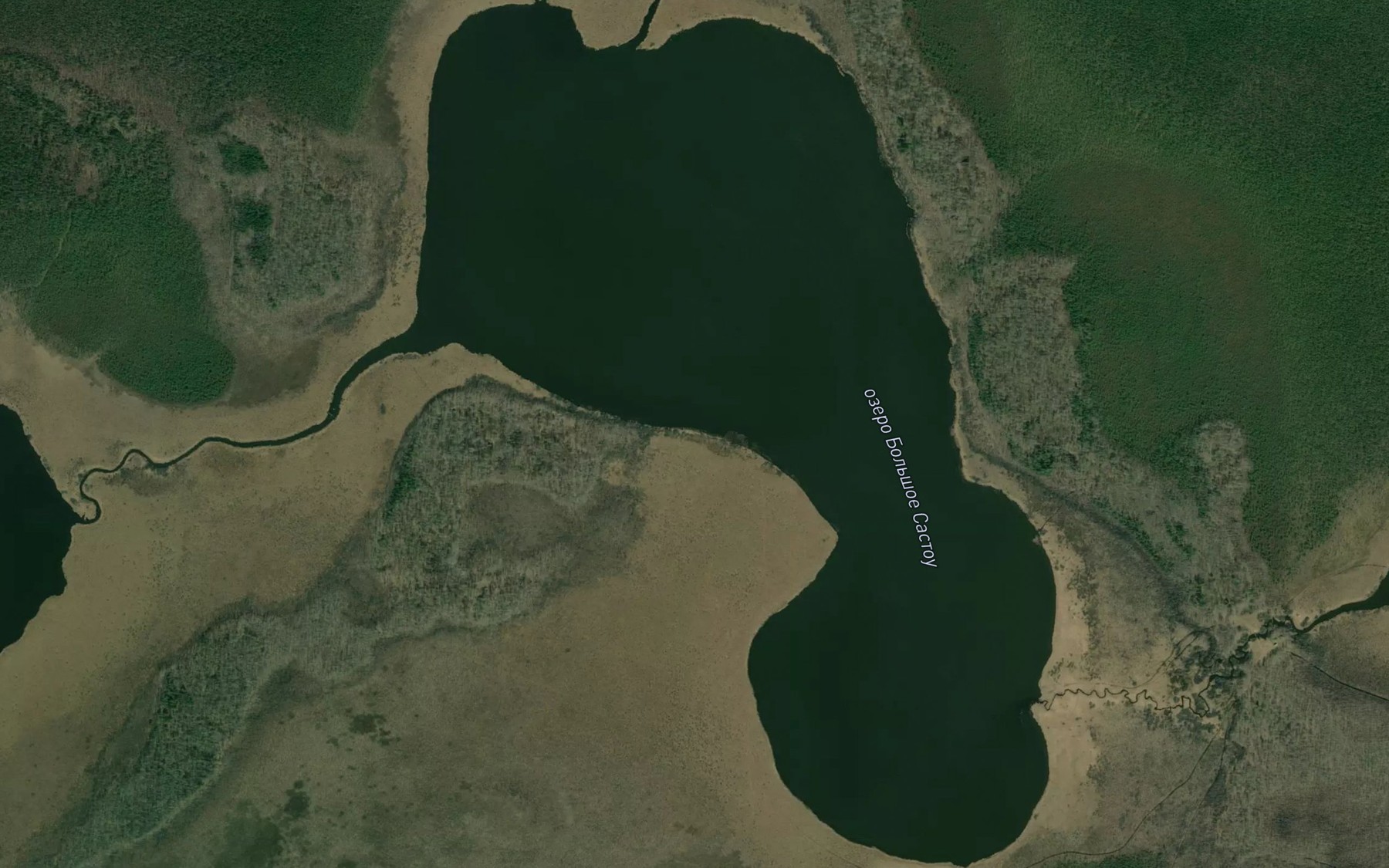 Satellite map of the Ozero Bol'shoye Sastou