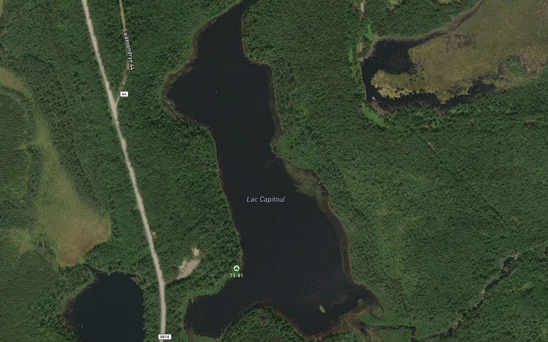 Satellite map of the Lac Capitoul