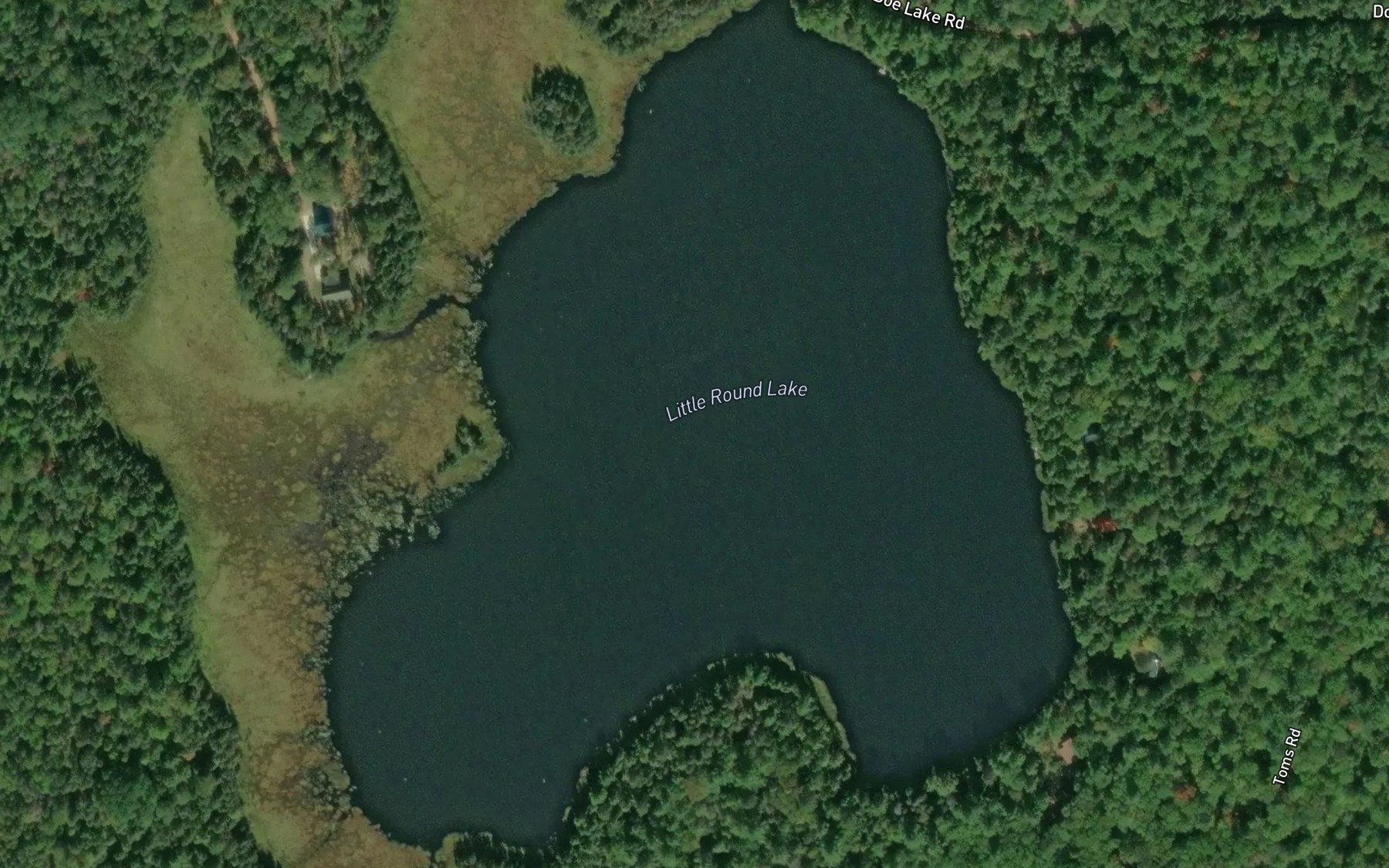 Satellite map of the Little Round Lake