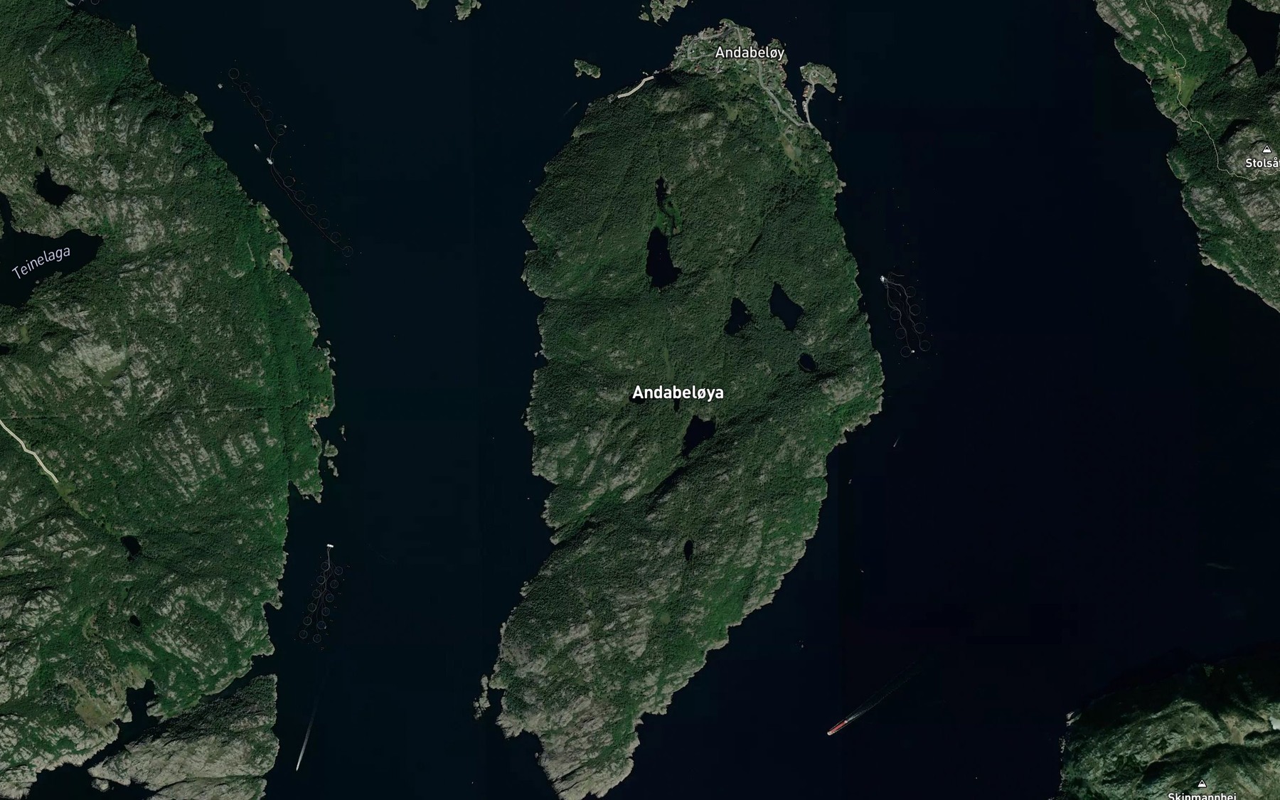 Satellite map of the Maurastjodn
