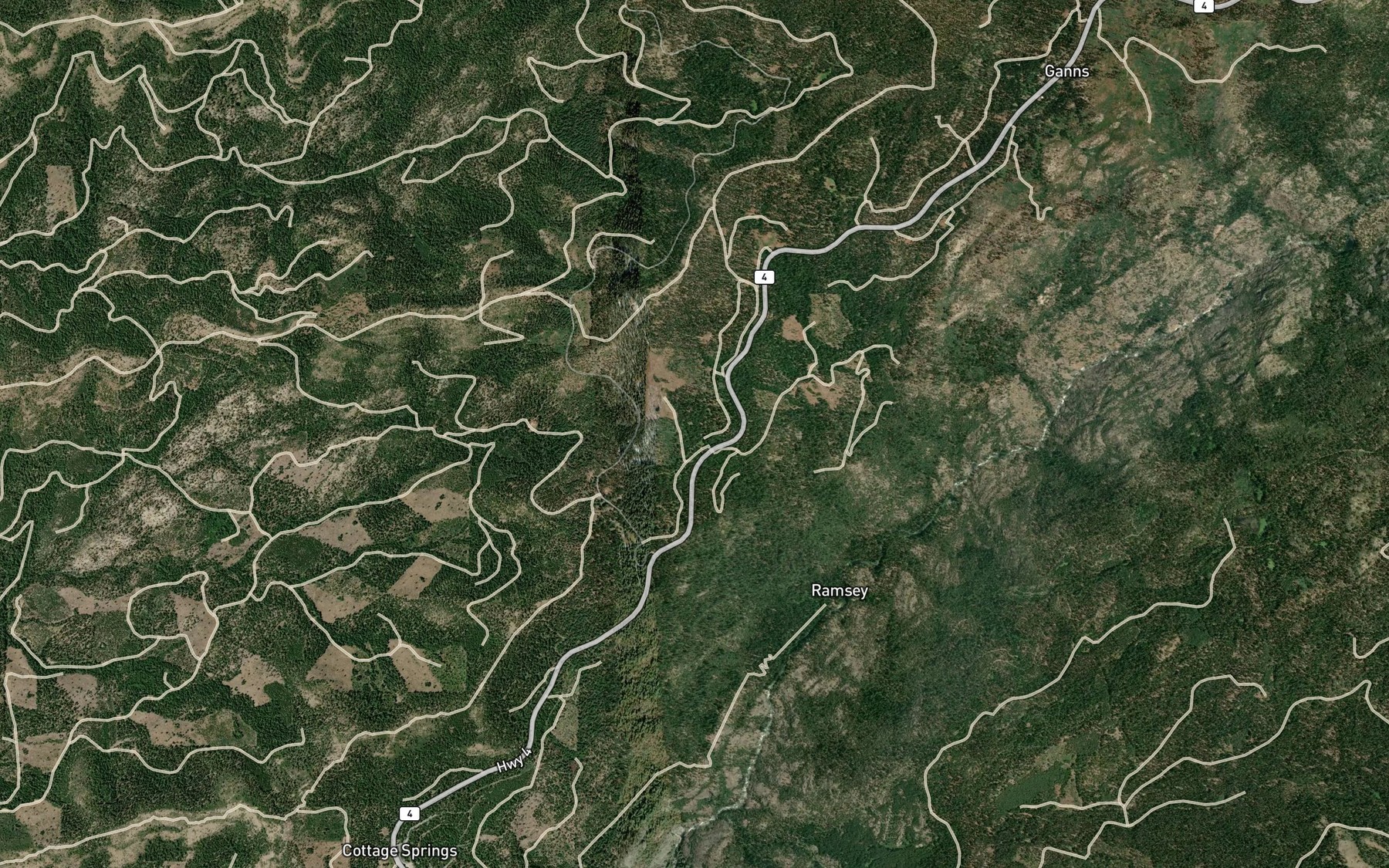 Satellite map of the Mud Spring