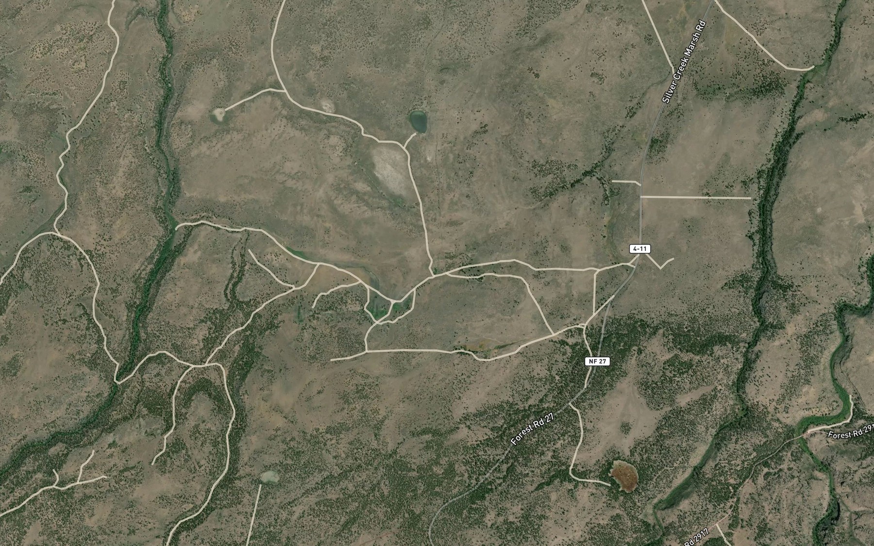 Satellite map of the McBroom Spring