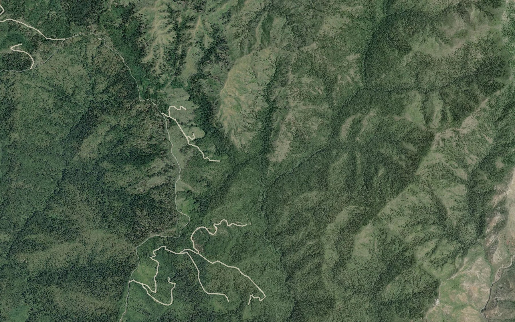 Satellite map of the Acorn Creek
