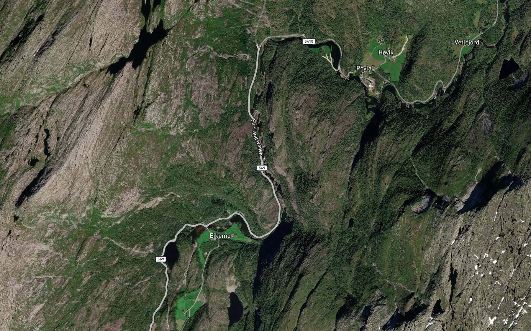 Satellite map of the Krakasfossen