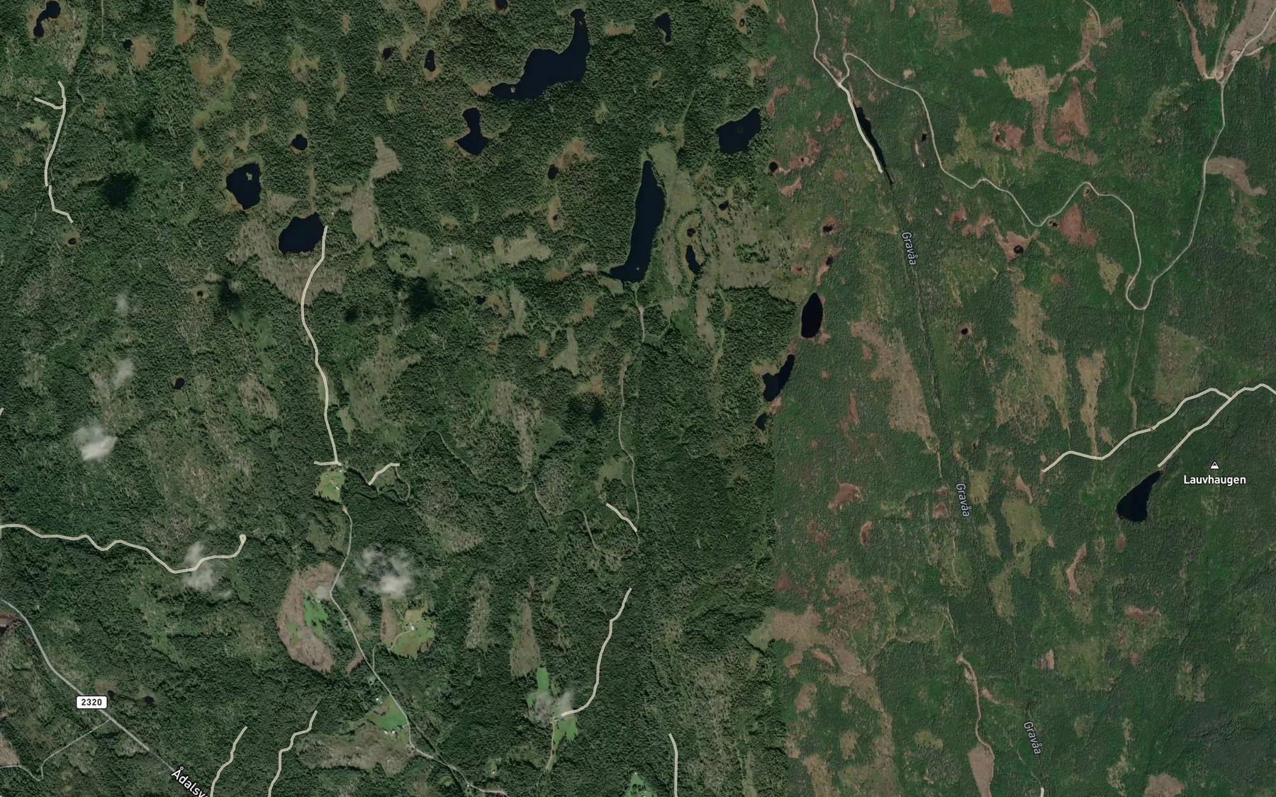 Satellite map of the Sandtjennbekken