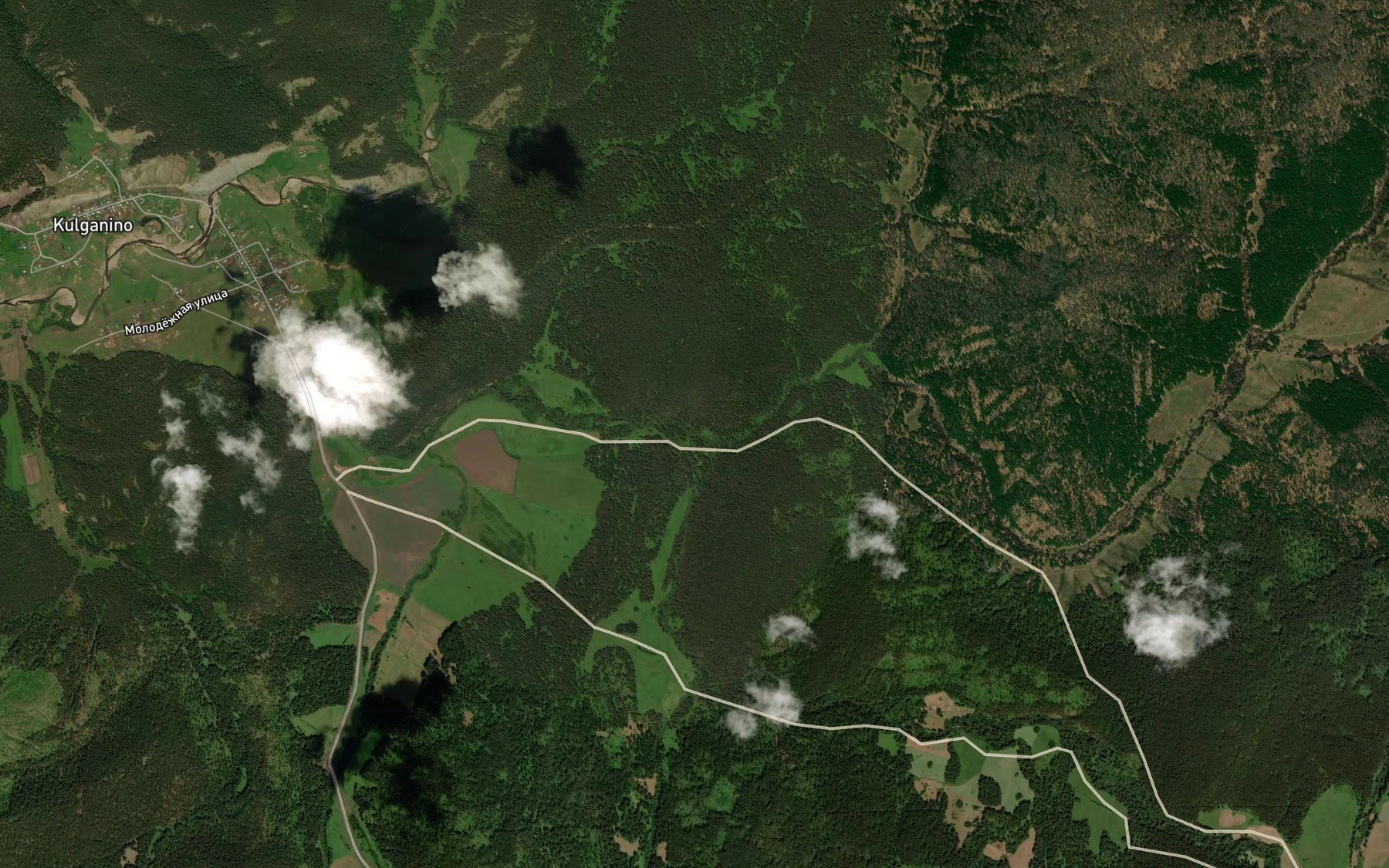 Satellite map of the Kulagashka