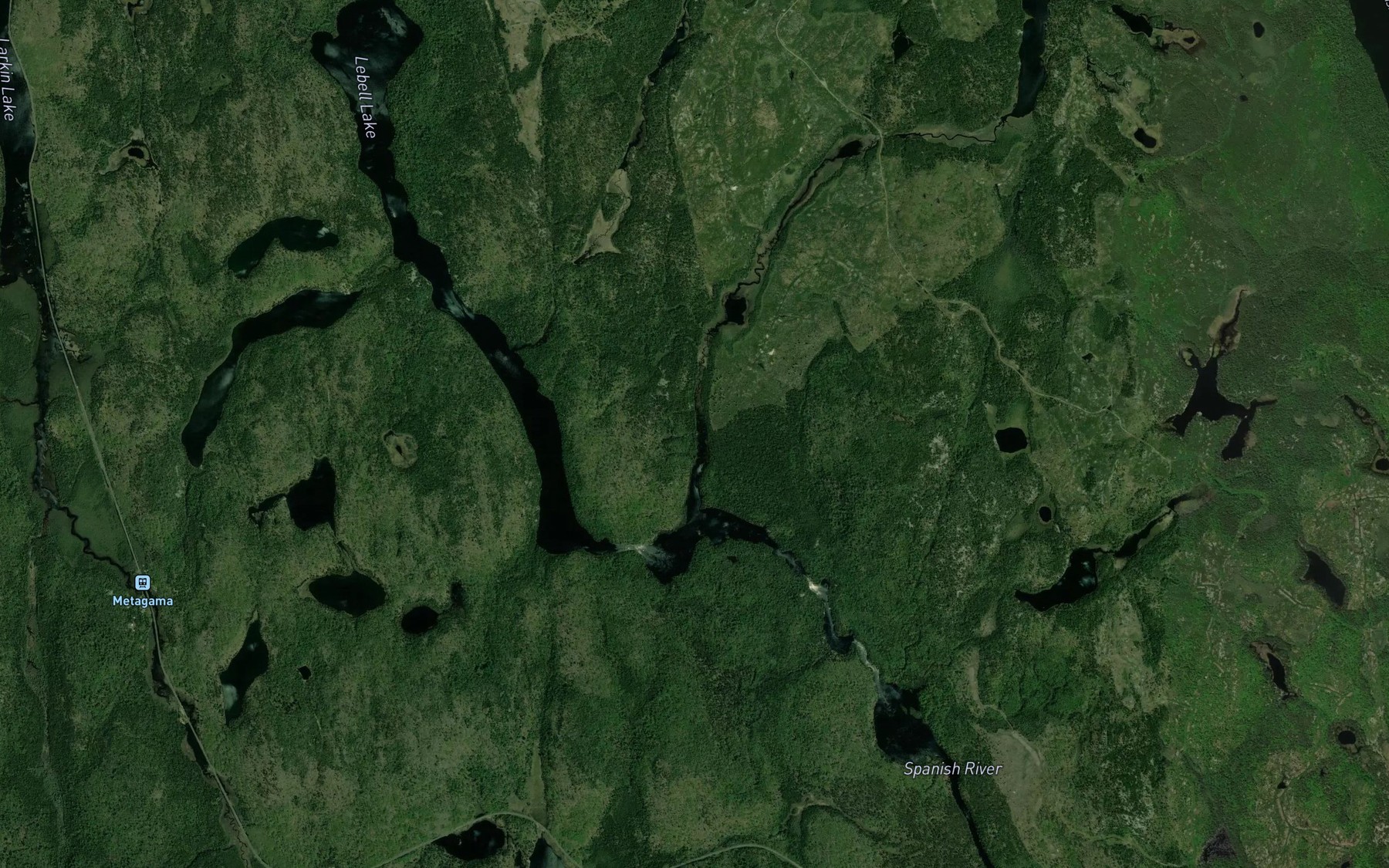 Satellite map of the Breadner Creek