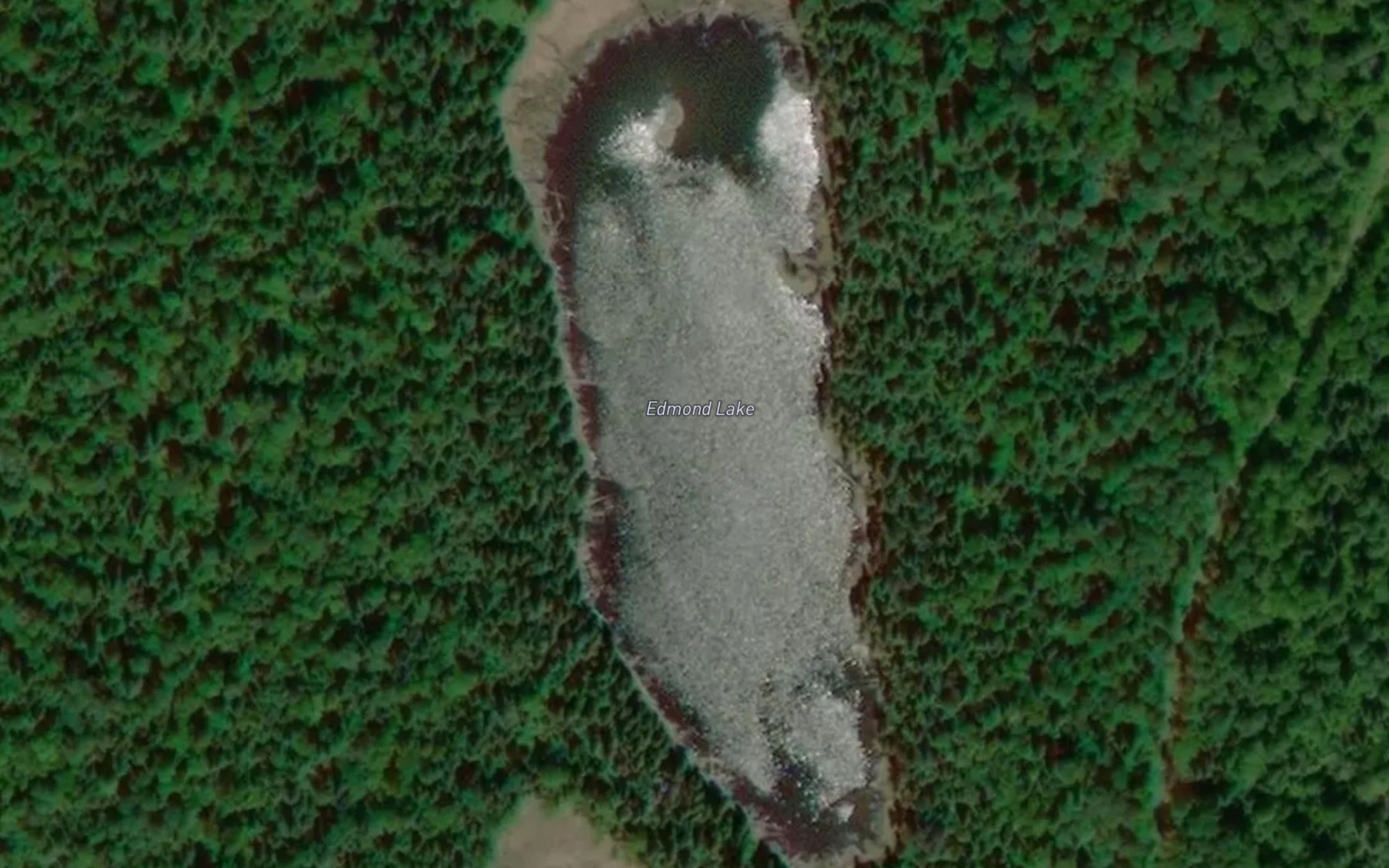 Satellite map of the Edmond Lake