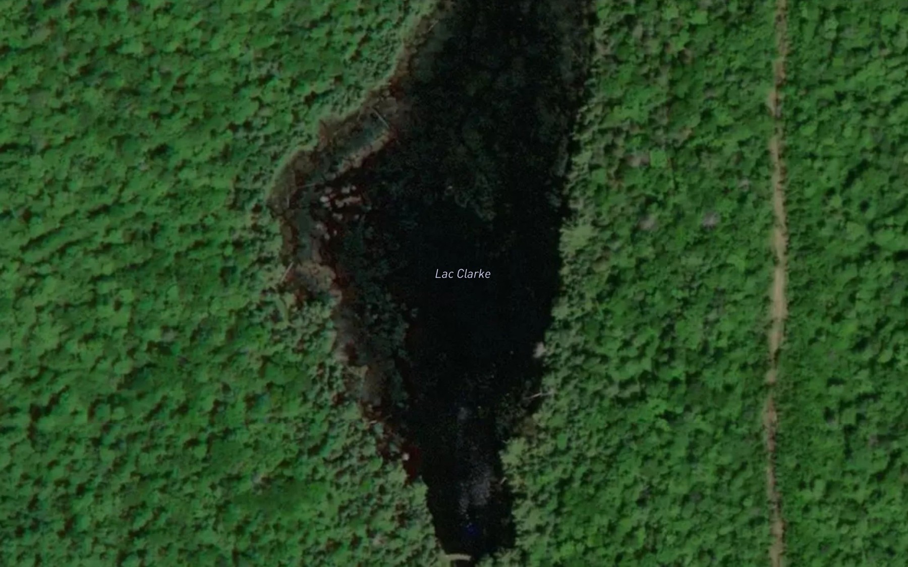 Satellite map of the Lac Clarke