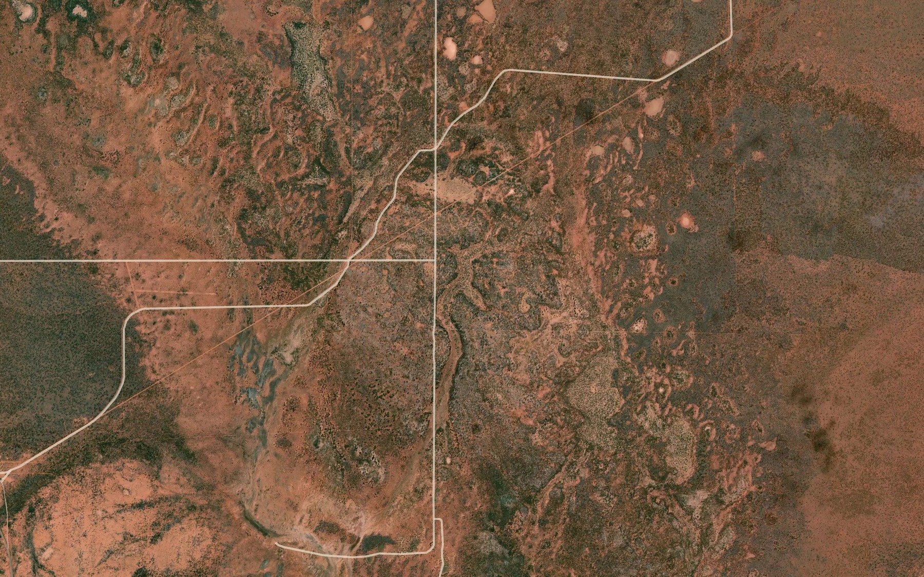 Satellite map of the Gum Creek