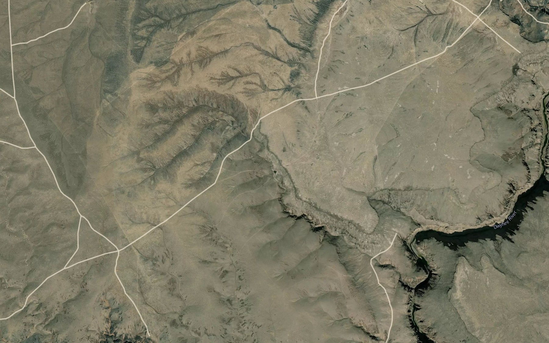 Satellite map of the Hanson Canyon Reservoir