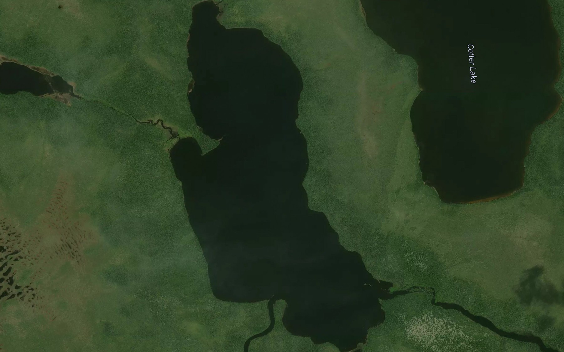 Satellite map of the Favell Lake