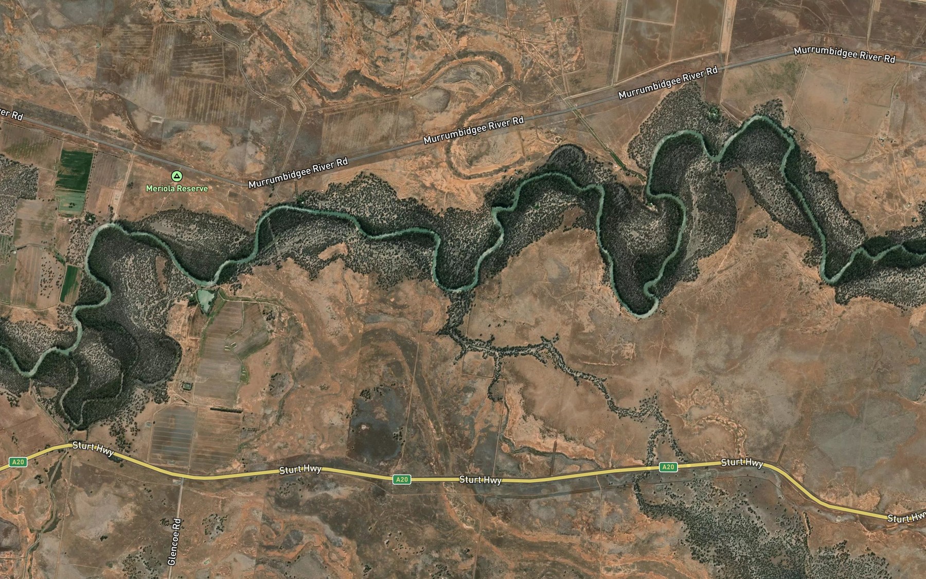 Satellite map of the Gum Creek