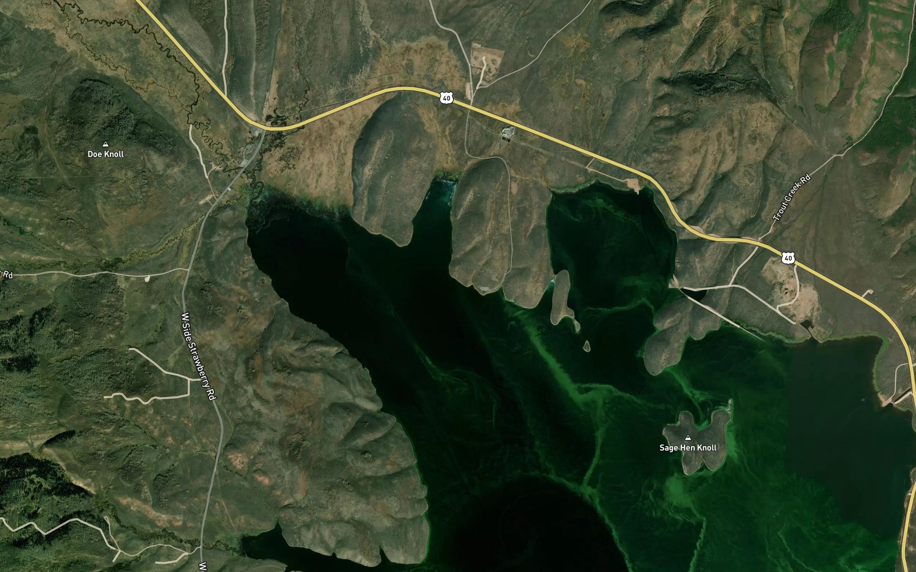 Satellite map of the Chicken Creek West