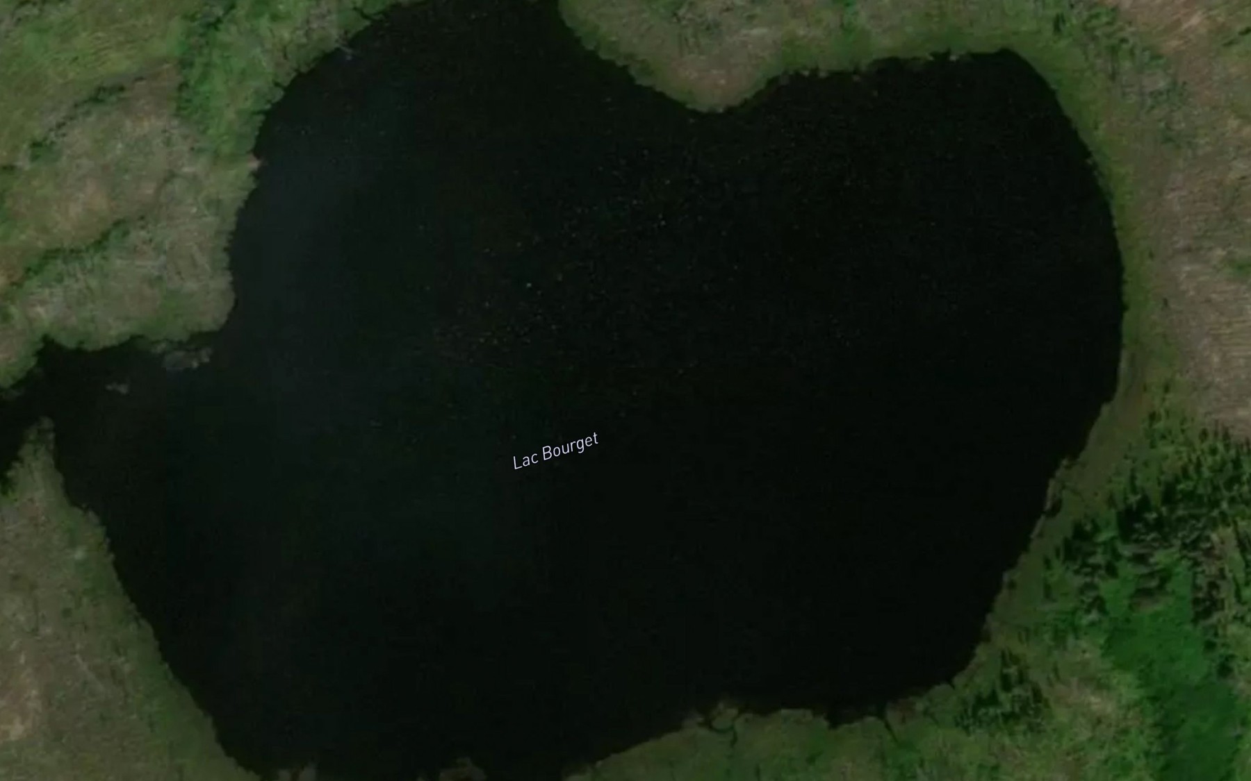 Satellite map of the Lac Bourget
