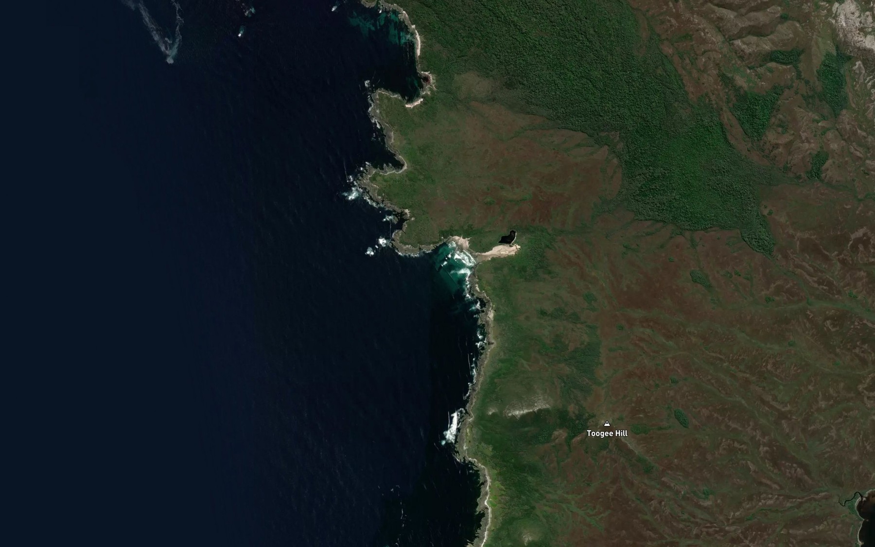 Satellite map of the Sandblow Bay