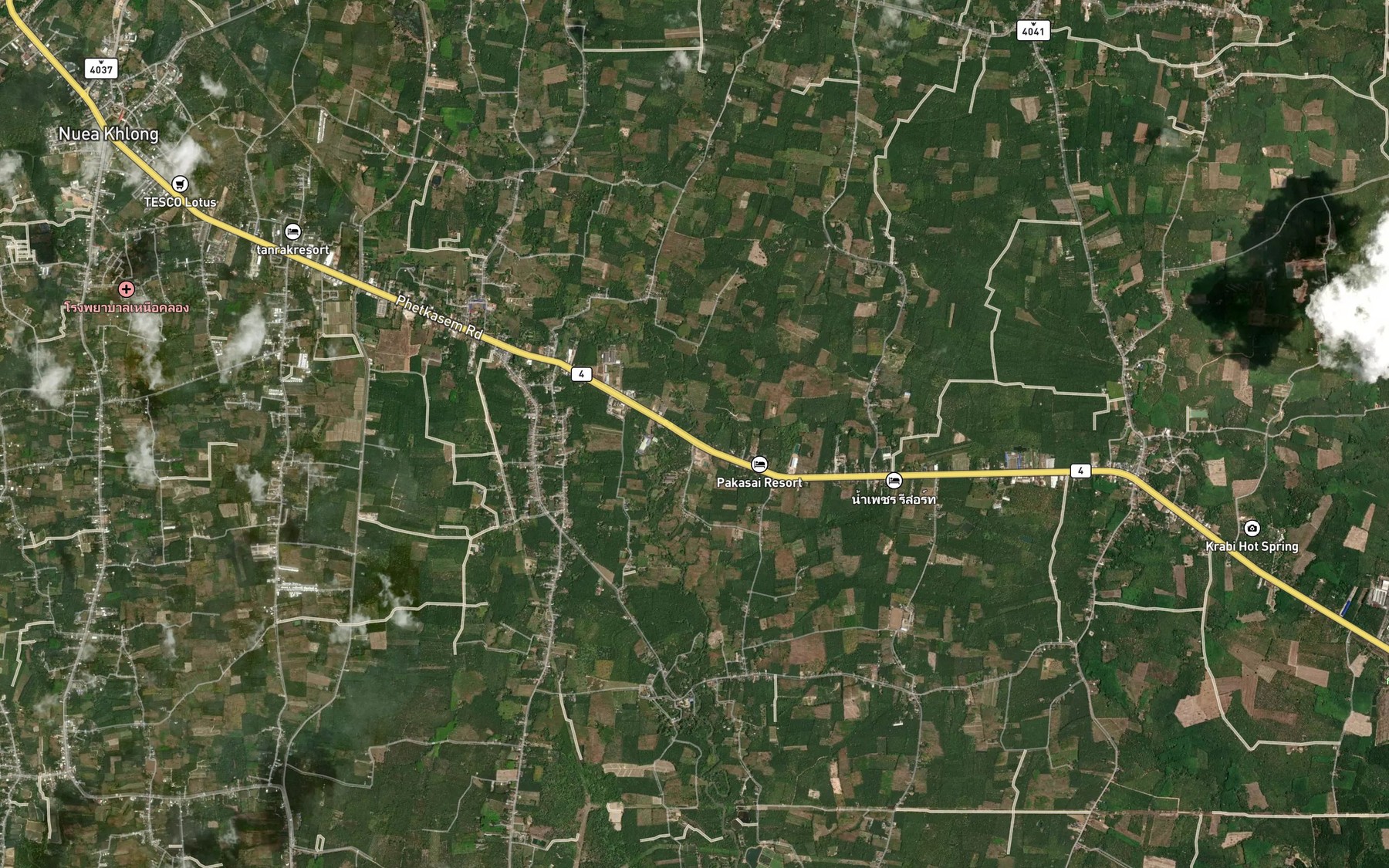 Satellite map of the Khlong Nin