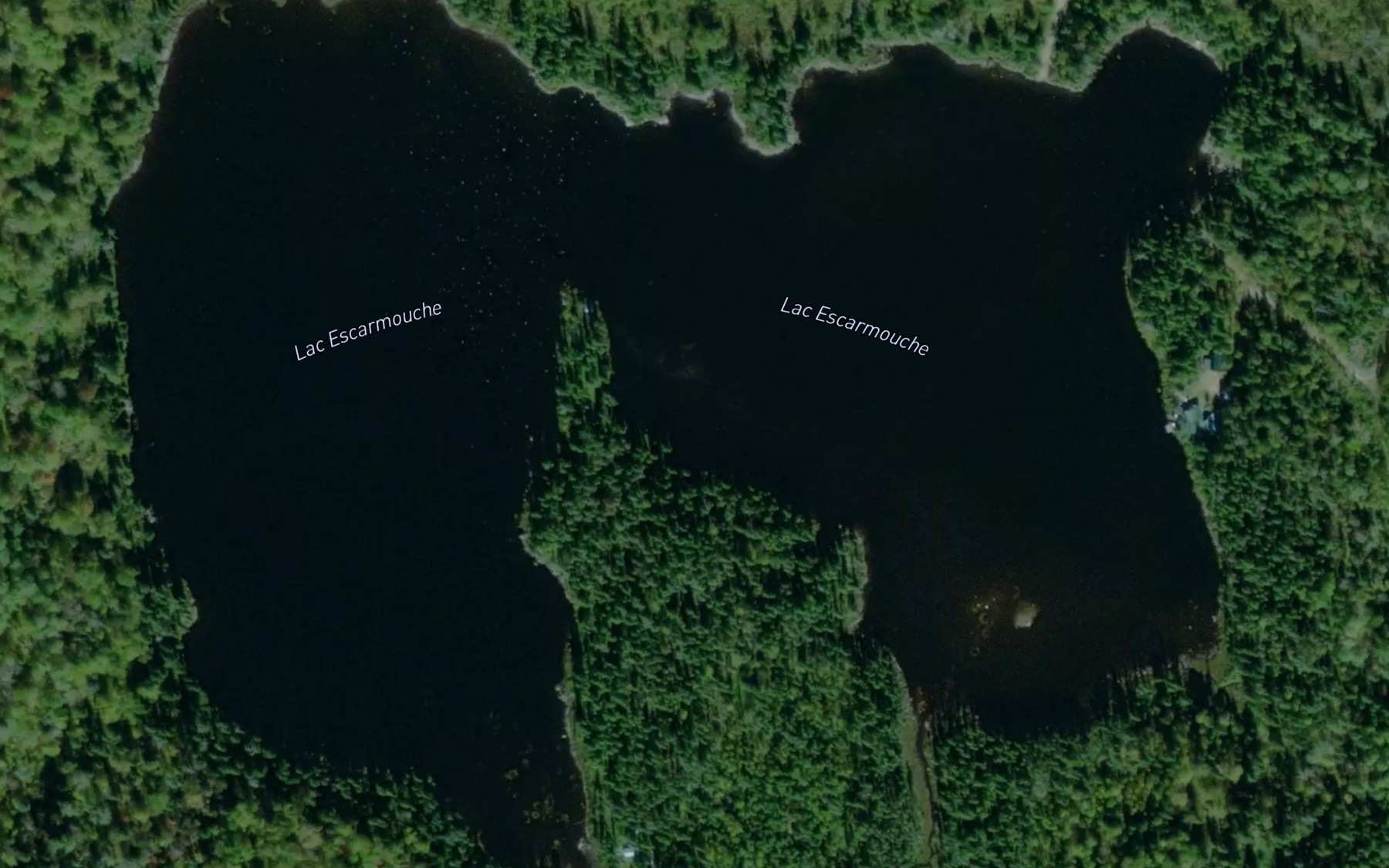 Satellite map of the Lac Escarmouche