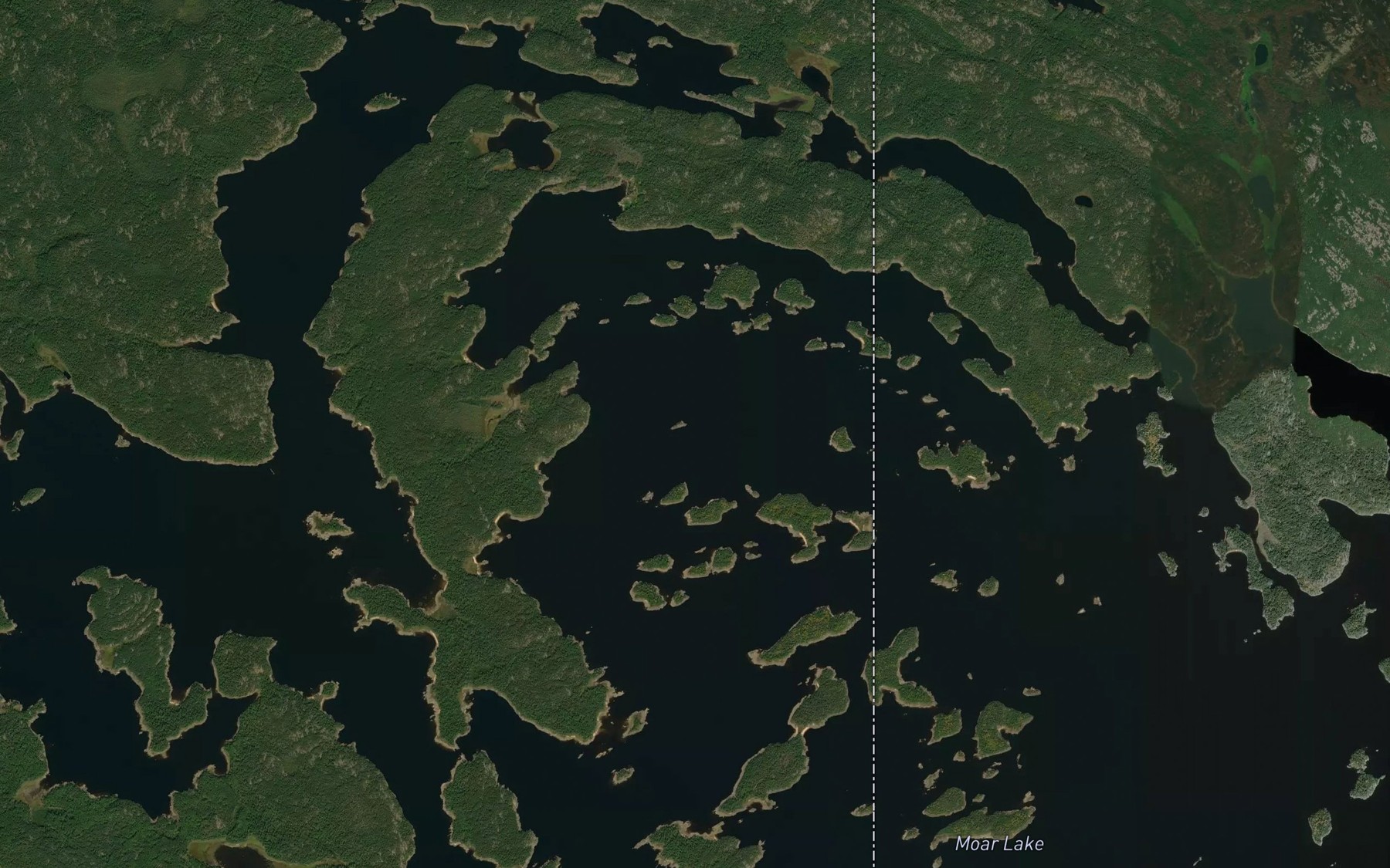 Satellite map of the Berens River