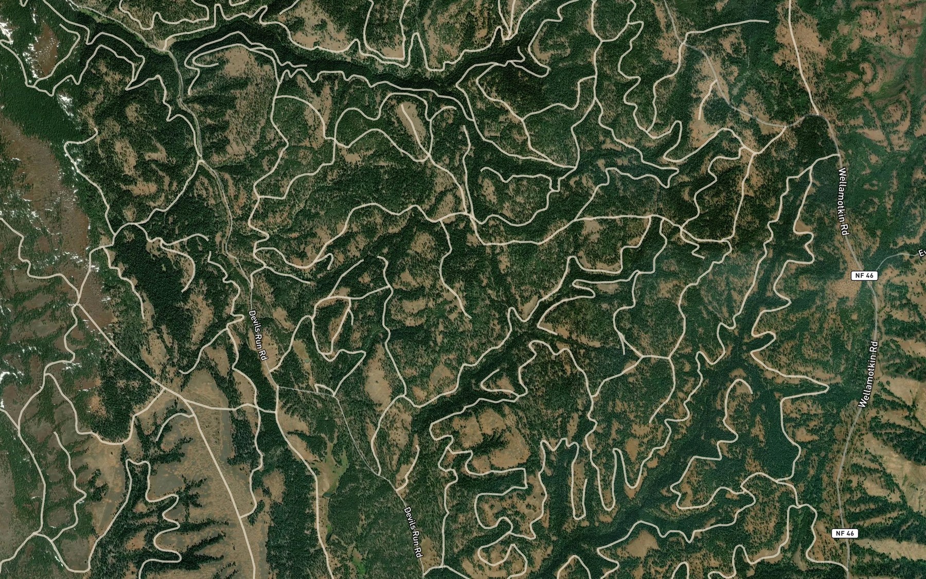 Satellite map of the Rice Corral Reservoir