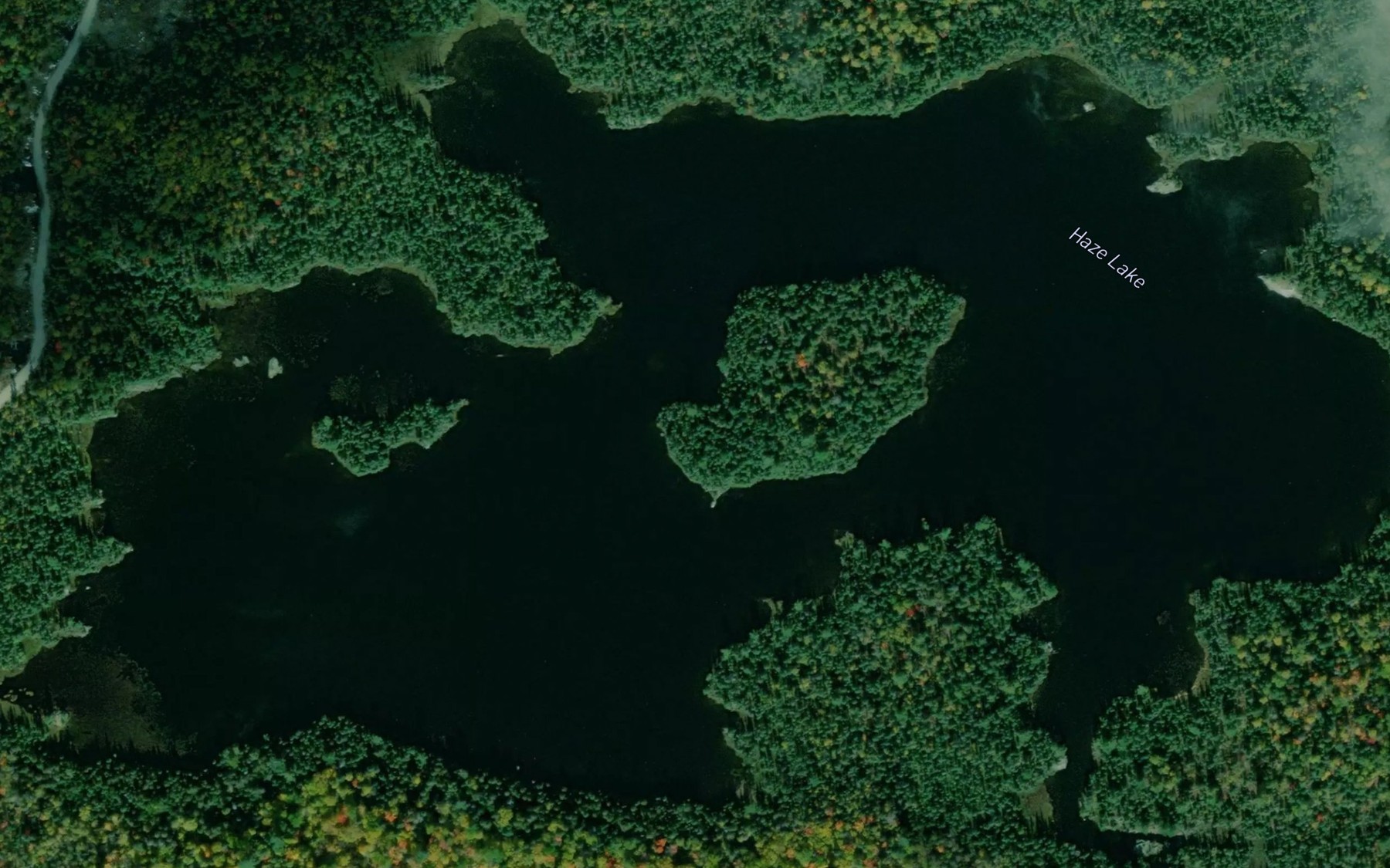 Satellite map of the Haze Lake
