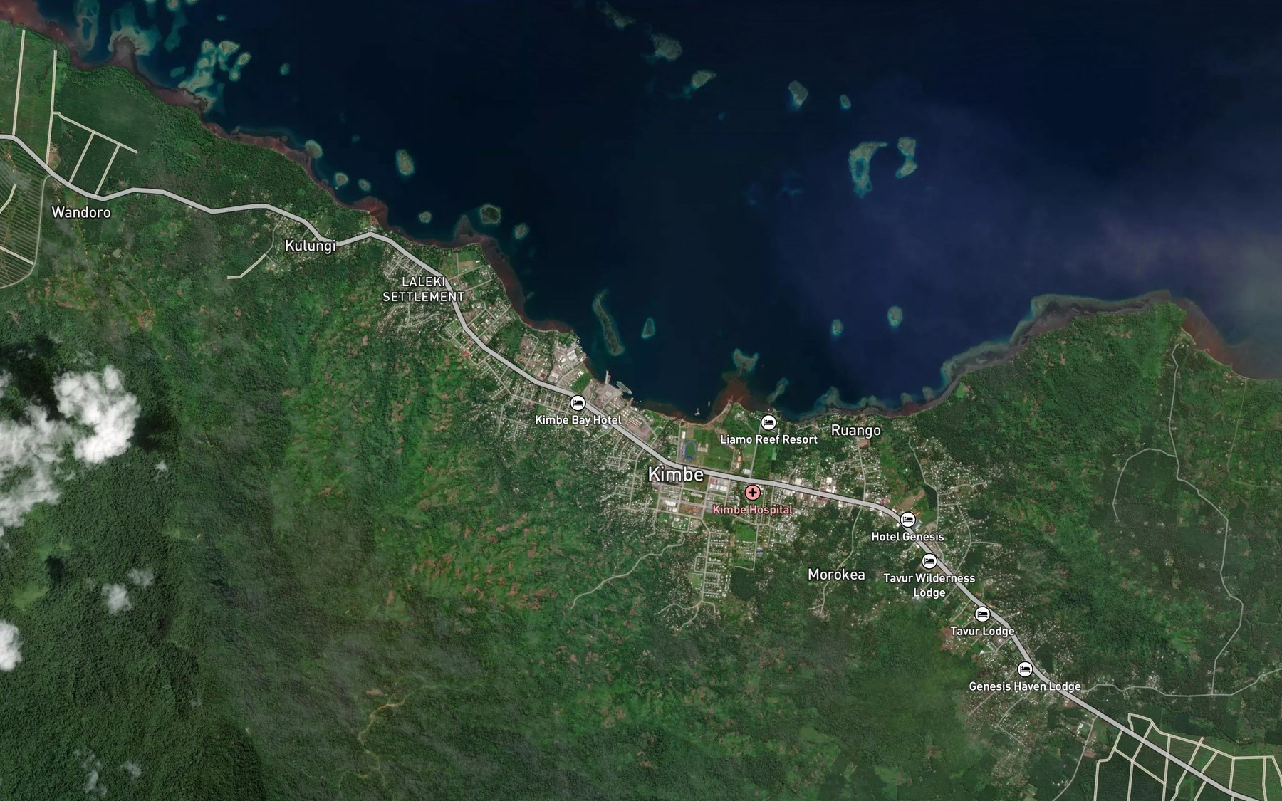 Satellite map of the Takarapi Creek