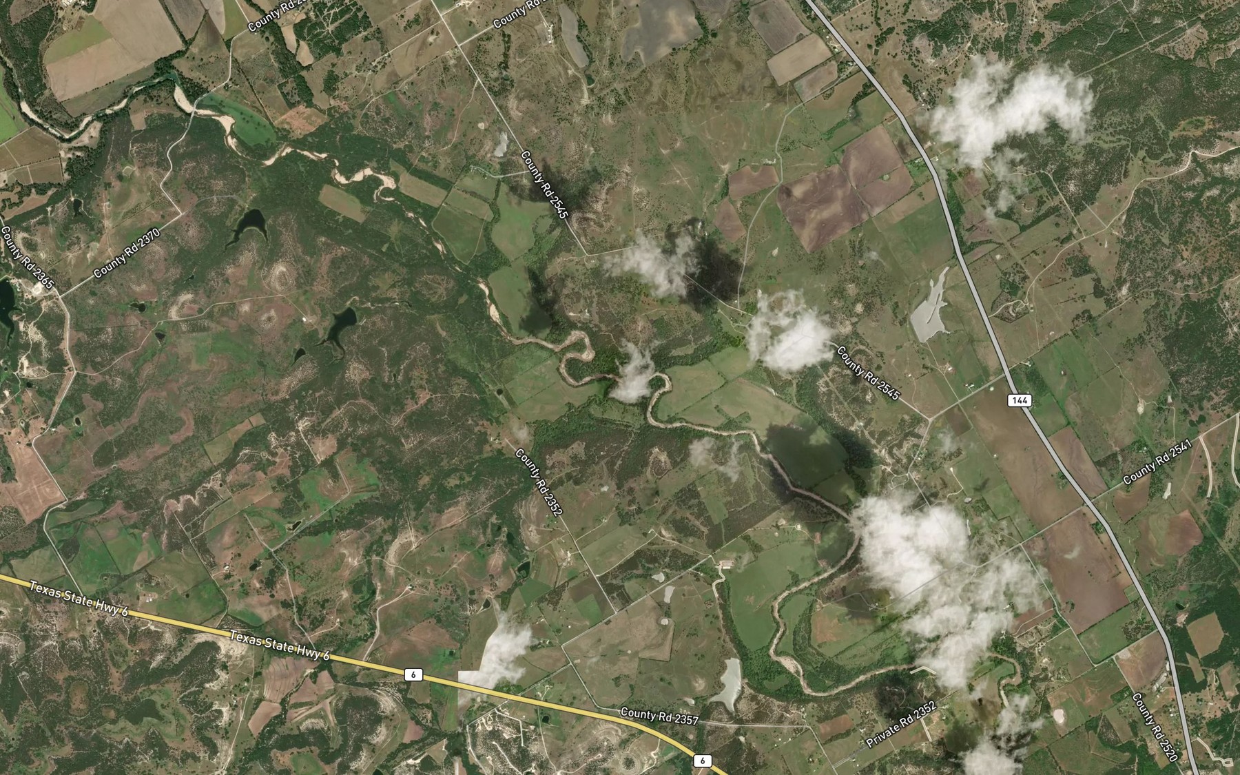 Satellite map of the Gibson Branch