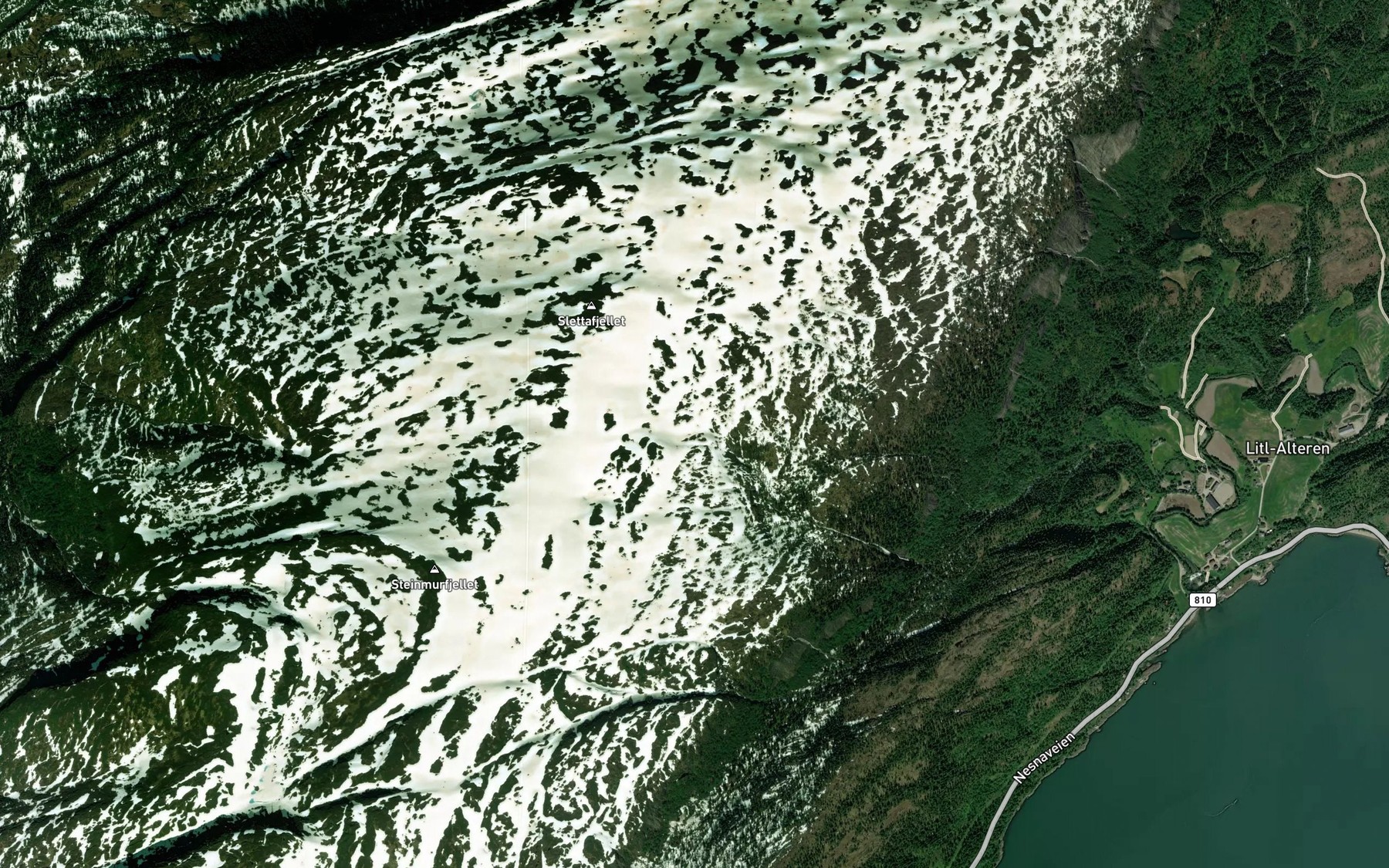 Satellite map of the Ol-Andersafossen
