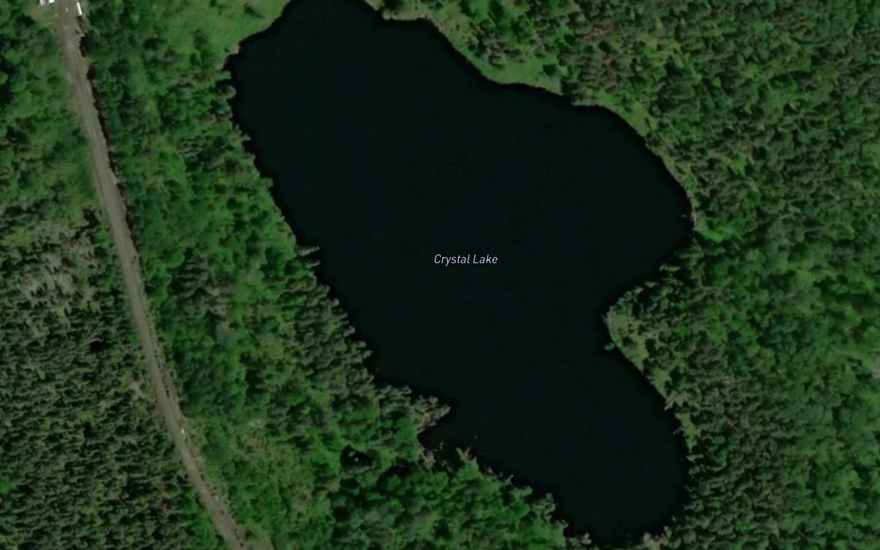 Satellite map of the Crystal Lake