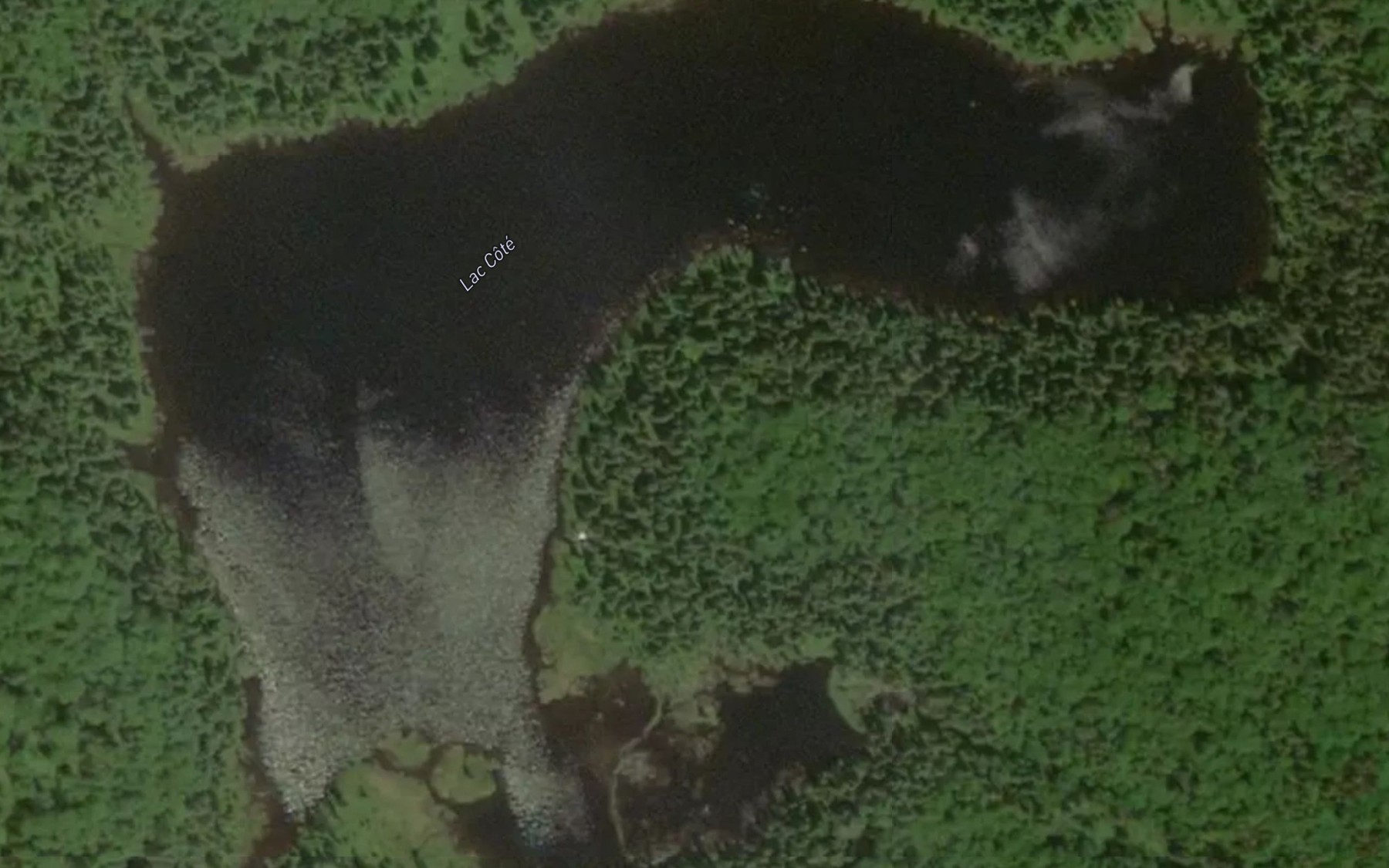 Satellite map of the Lac Cote