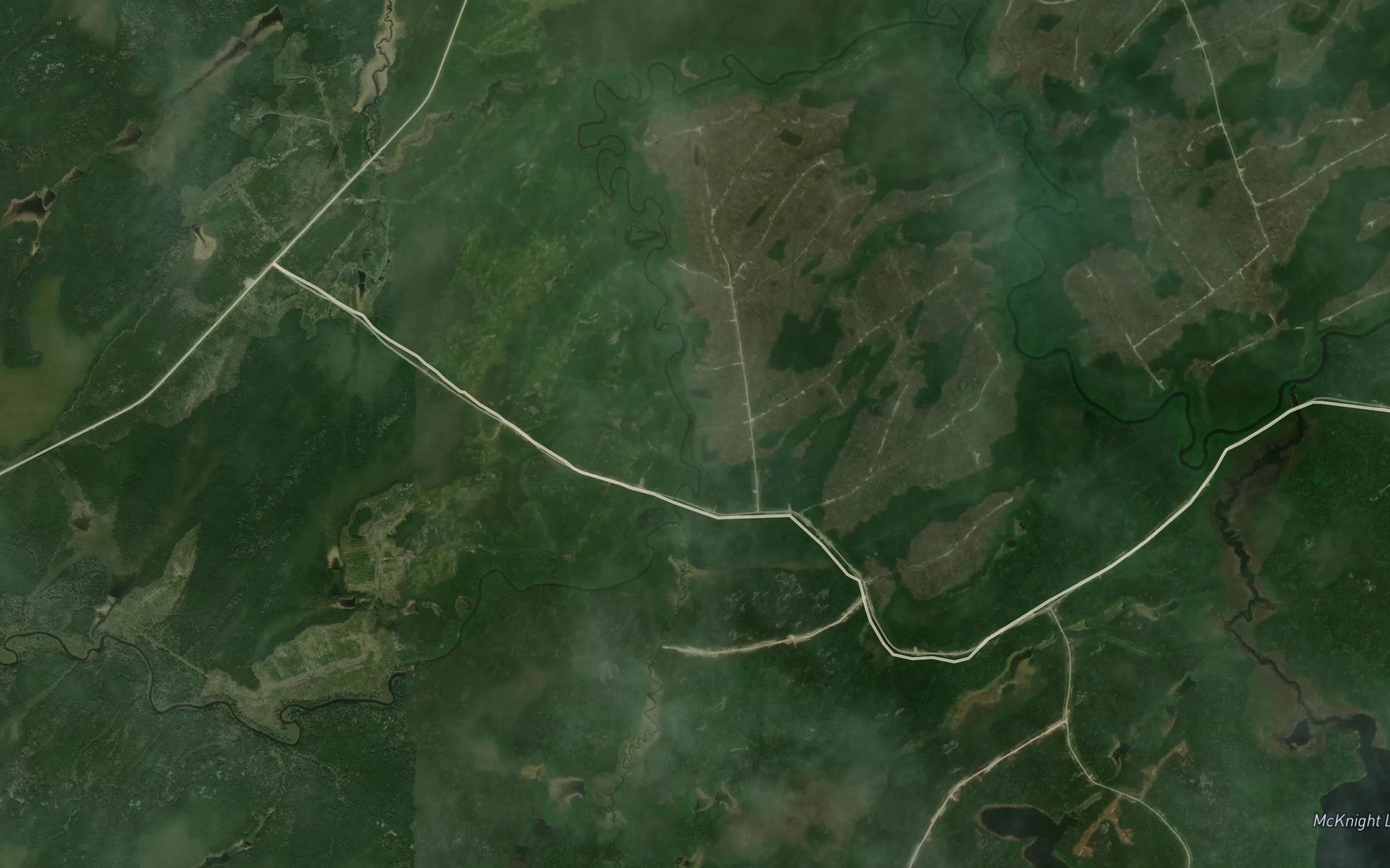 Satellite map of the Burritt Creek
