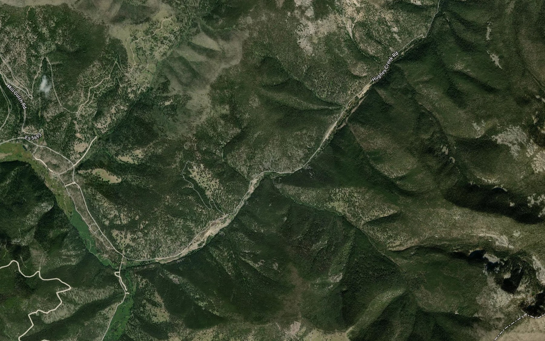 Satellite map of the Burrell Creek