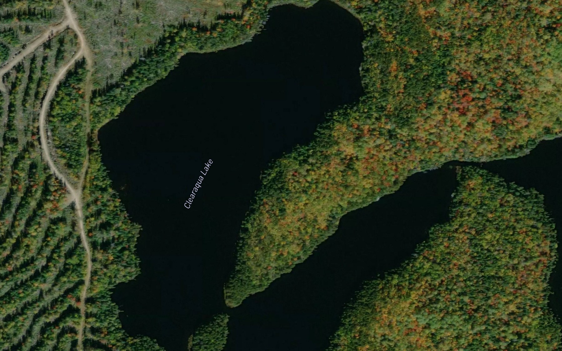 Satellite map of the Clearaqua Lake