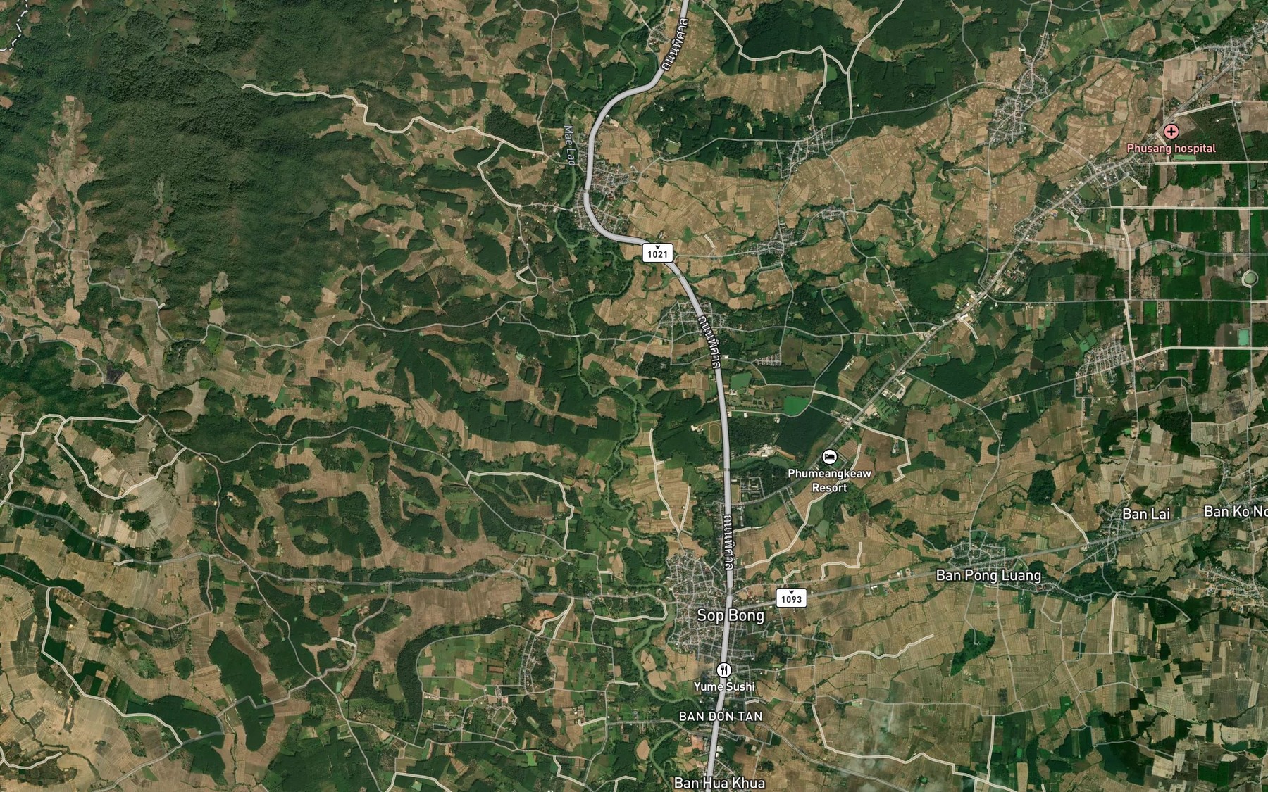 Satellite map of the Huai Bong