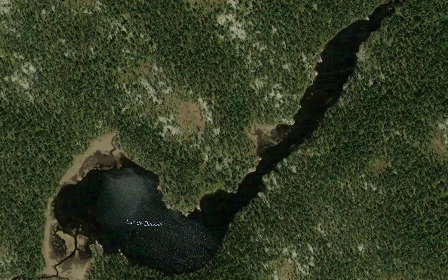 Satellite map of the Lac de Daissat