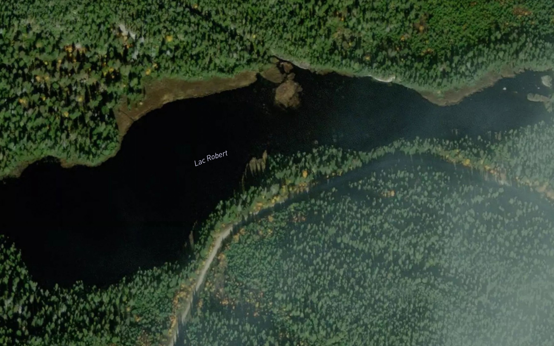 Satellite map of the Lac Robert