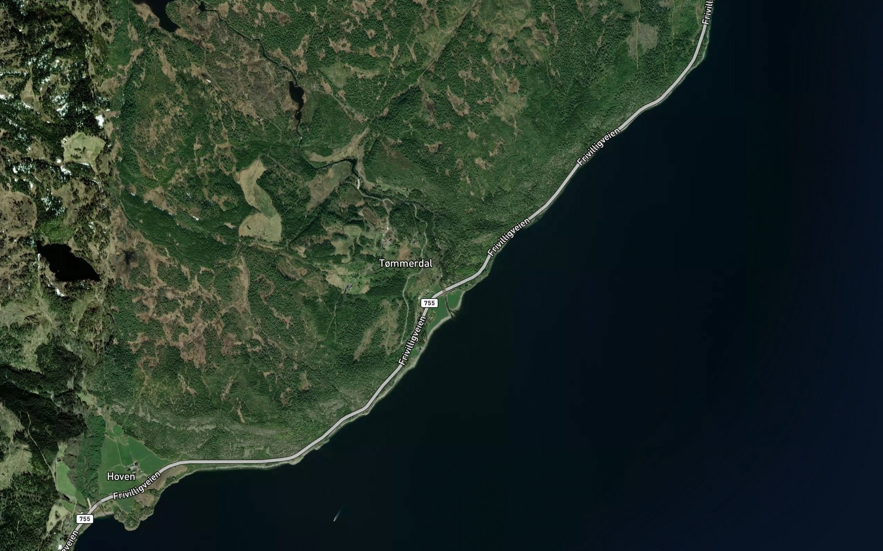 Satellite map of the Storfossen