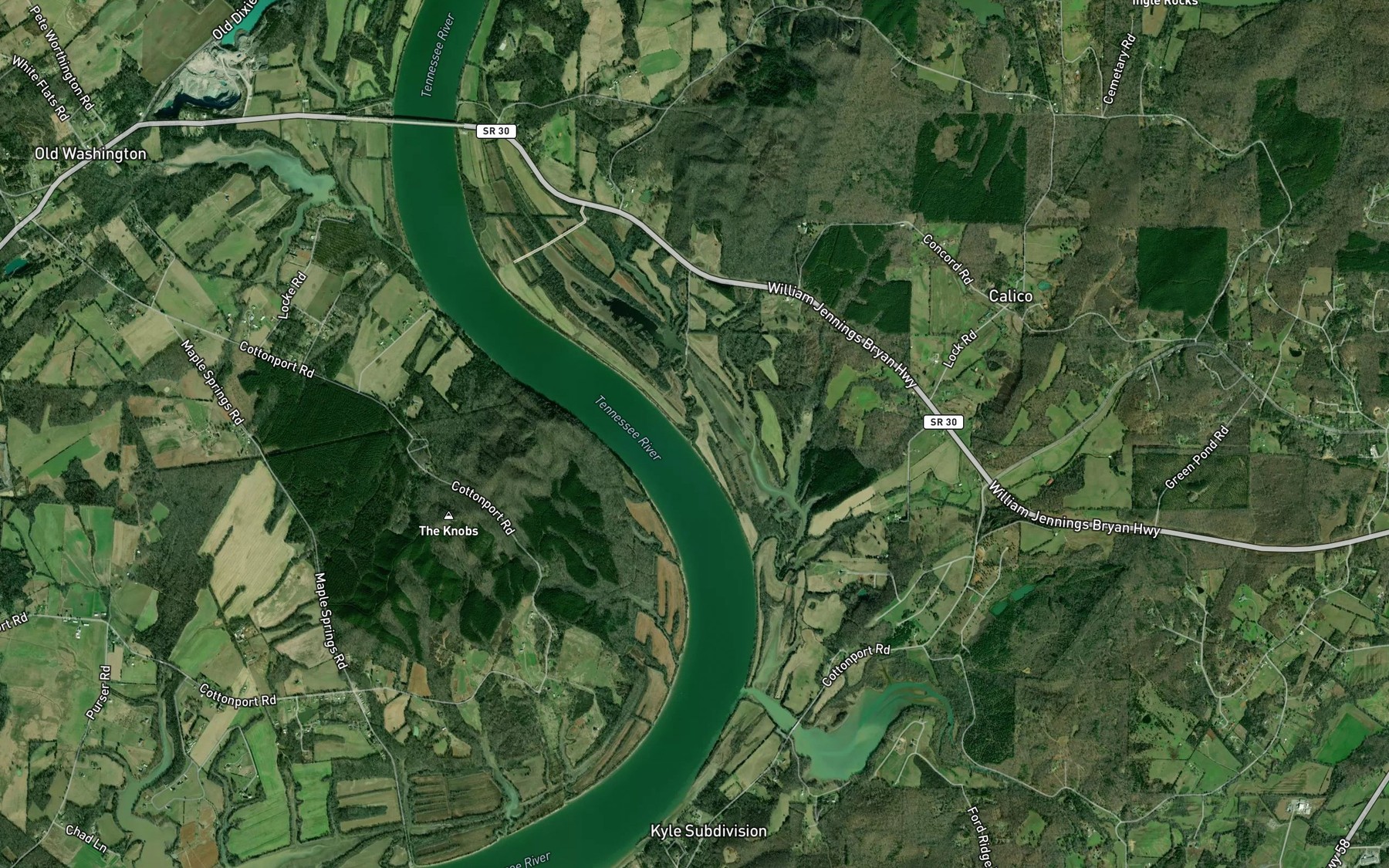 Satellite map of the McKinley Branch