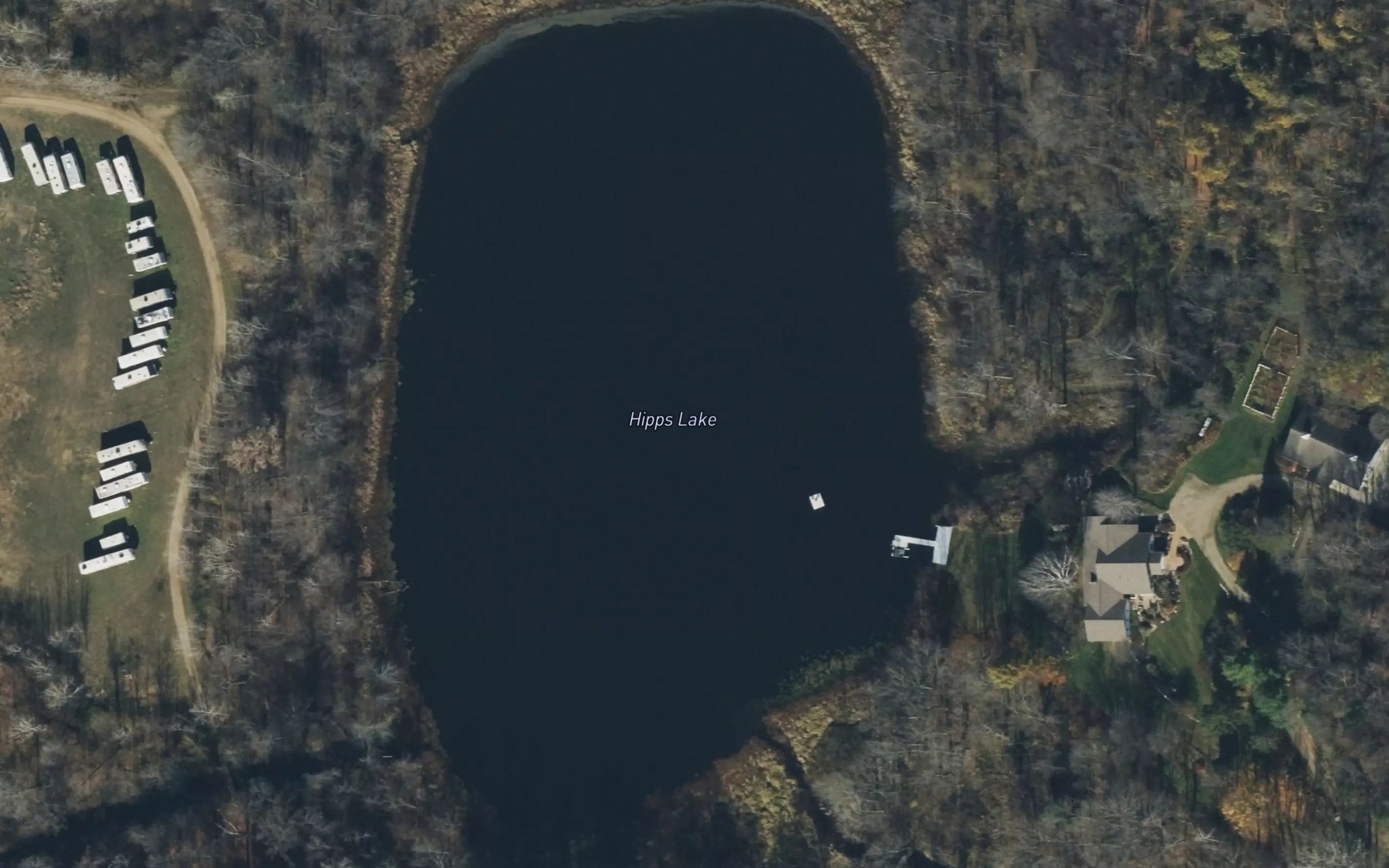 Satellite map of the Hipps Lake