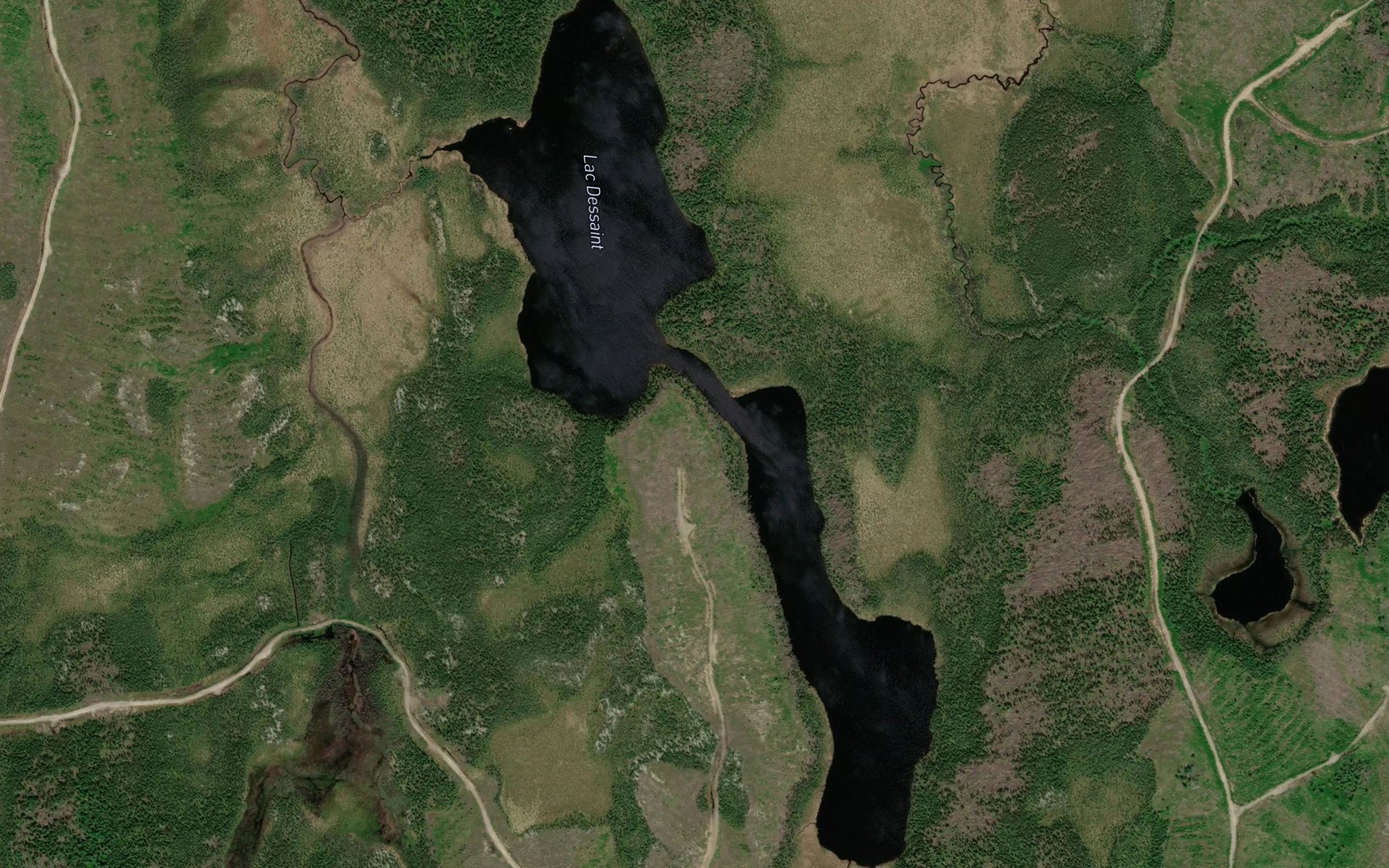 Satellite map of the Lac Dessaint
