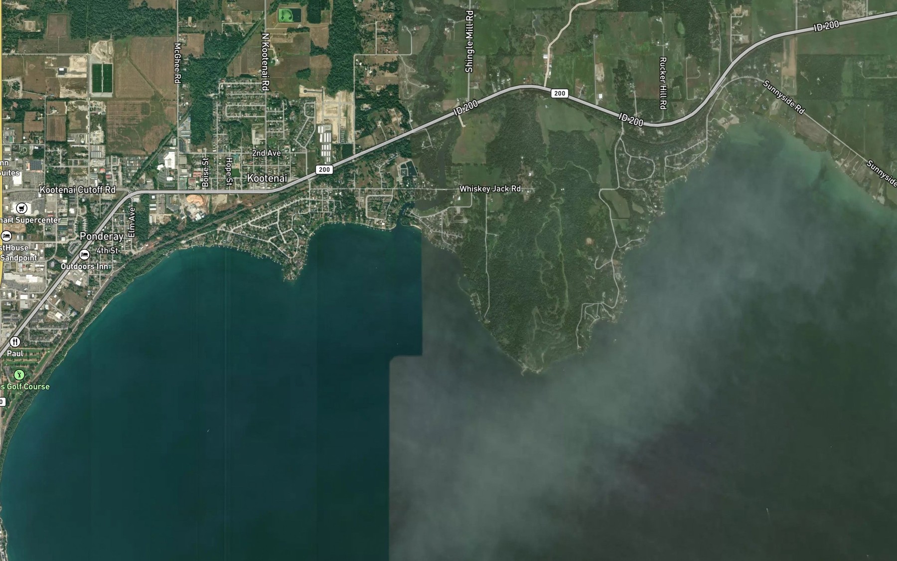 Satellite map of the Boyer Slough