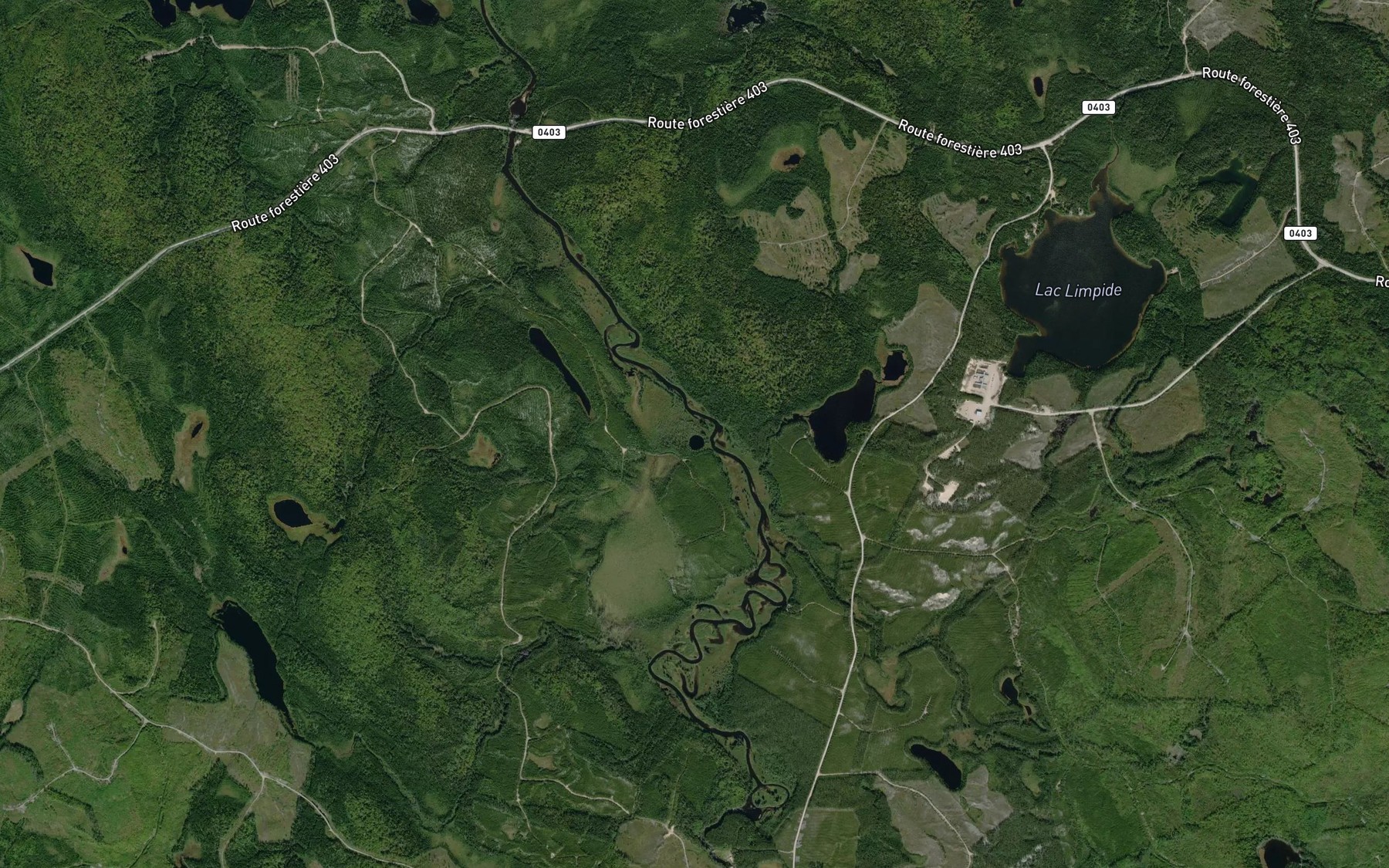 Satellite map of the Lac du Cotonnier