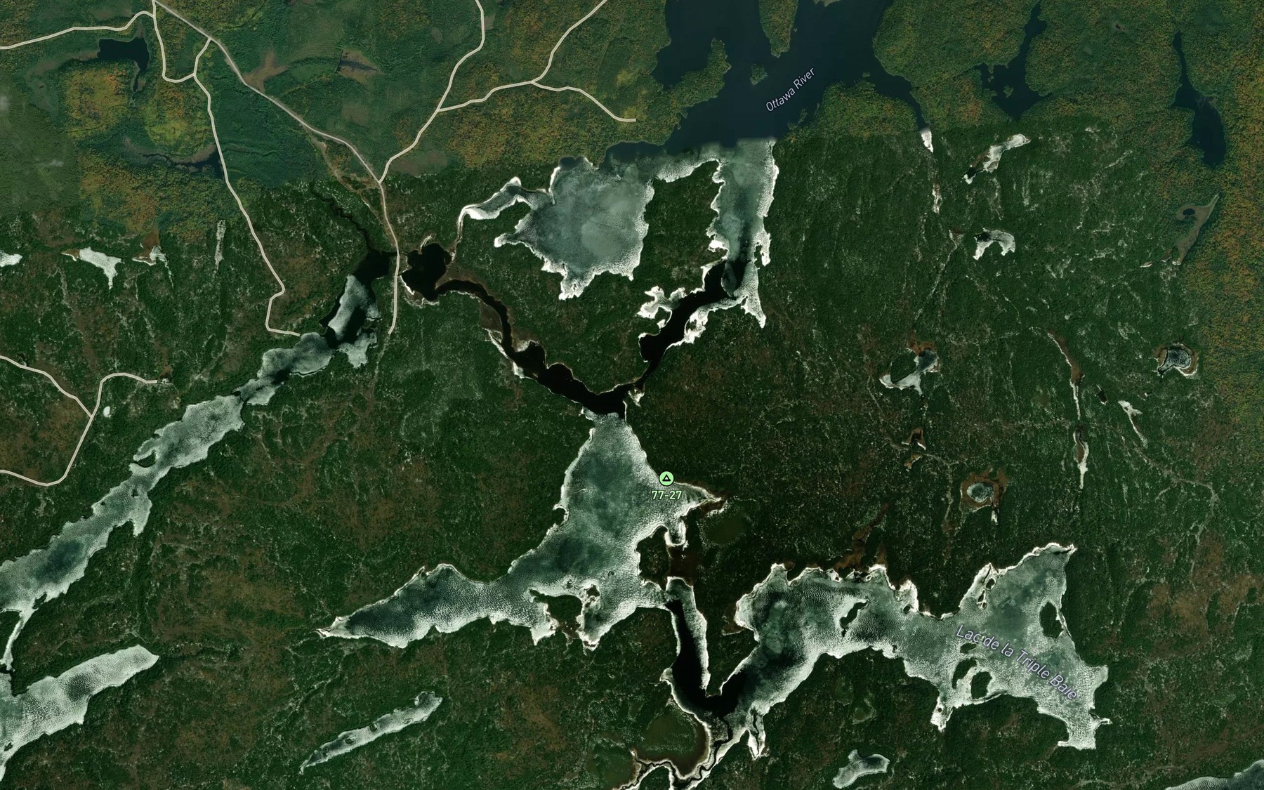 Satellite map of the Rapides Old Woman